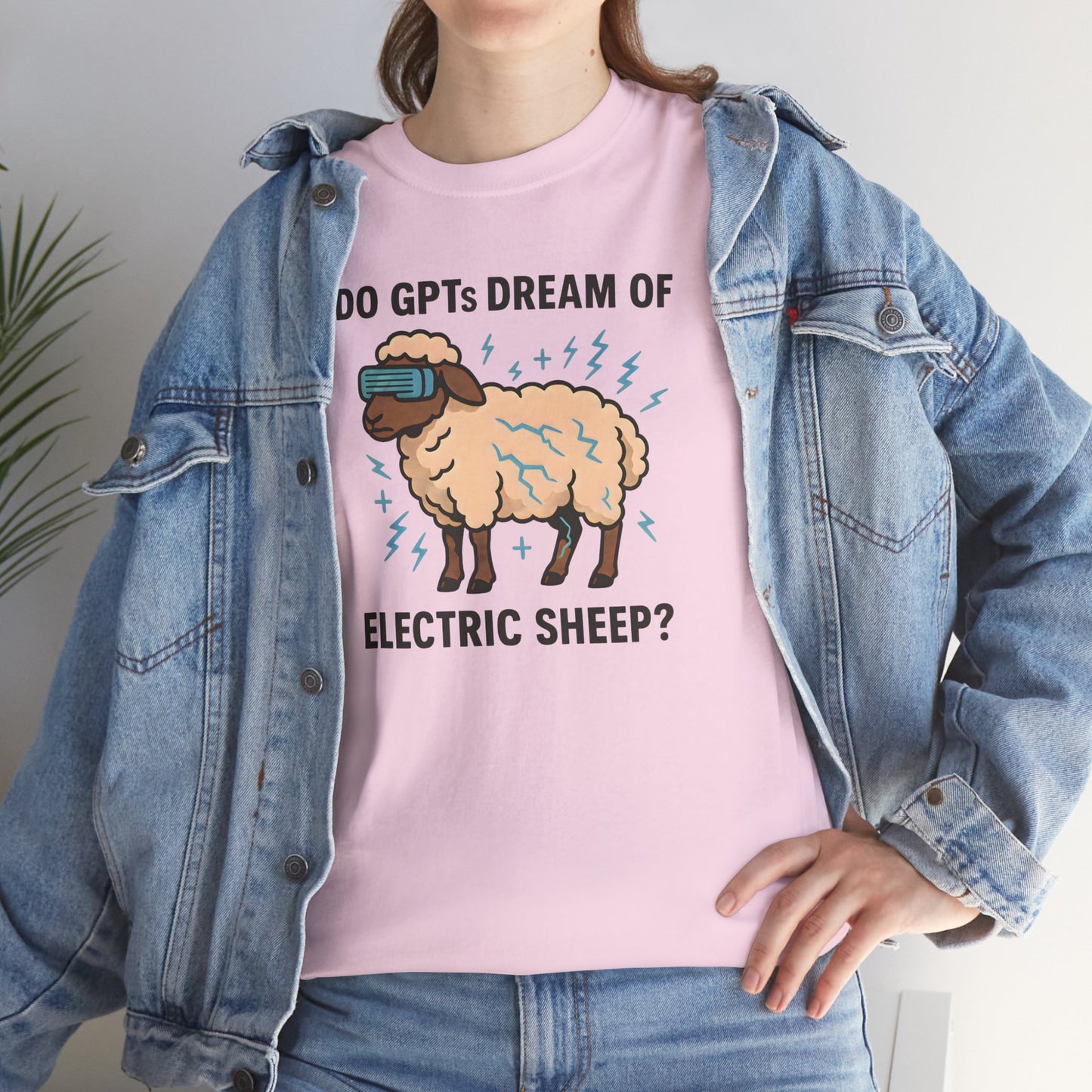 Do GPTs Dream of Electric Sheep? T-Shirt — Funny AI Sheep Graphic Tee