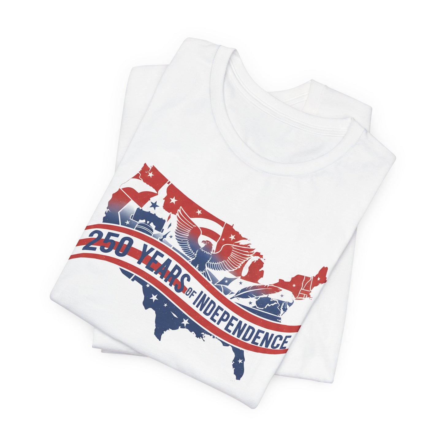 Independence USA Map T-Shirt — 250 Years of Independence Patriotic Tee