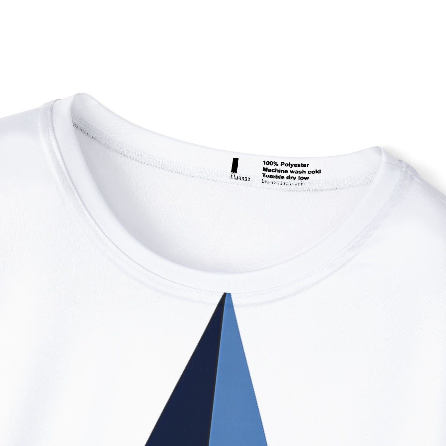 Men's Geometric Sports Jersey – Navy & Sky Blue Chevron Performance Tee