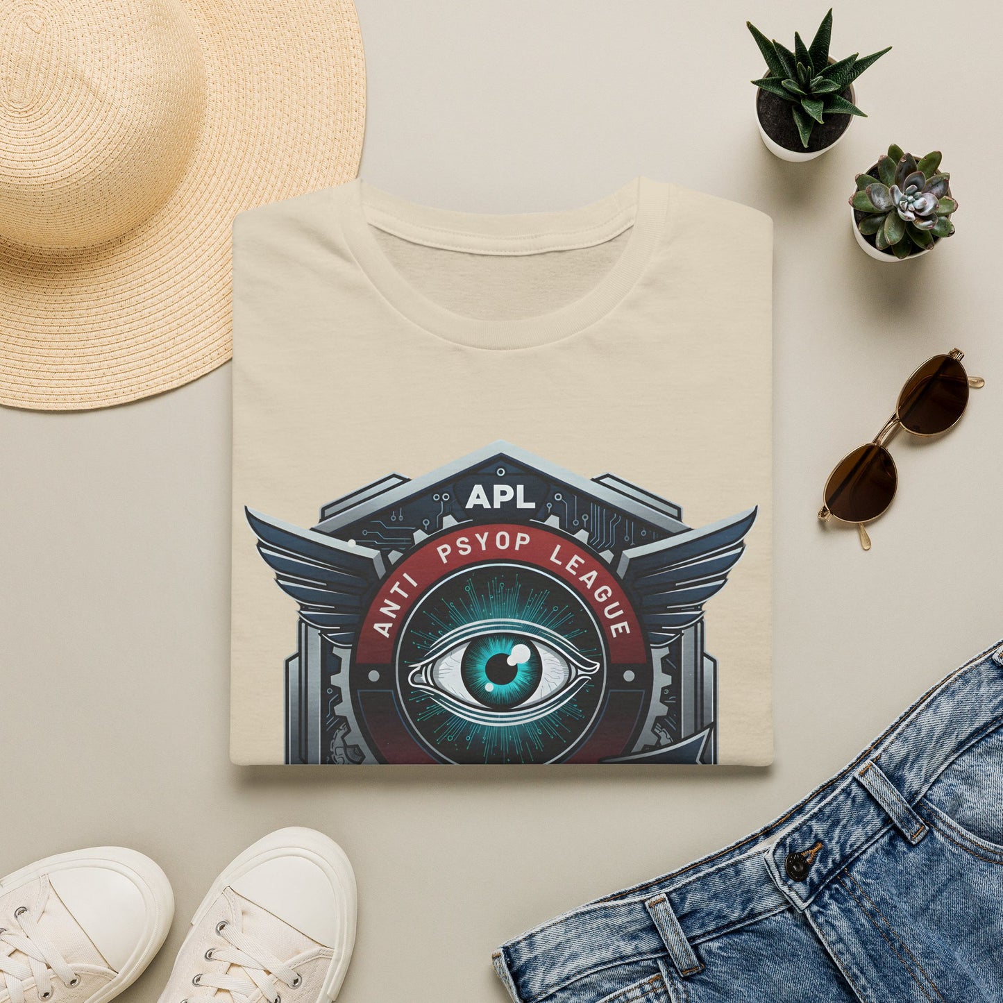 Anti PsyOp League T-Shirt — APL Watchful Eye Graphic Tee
