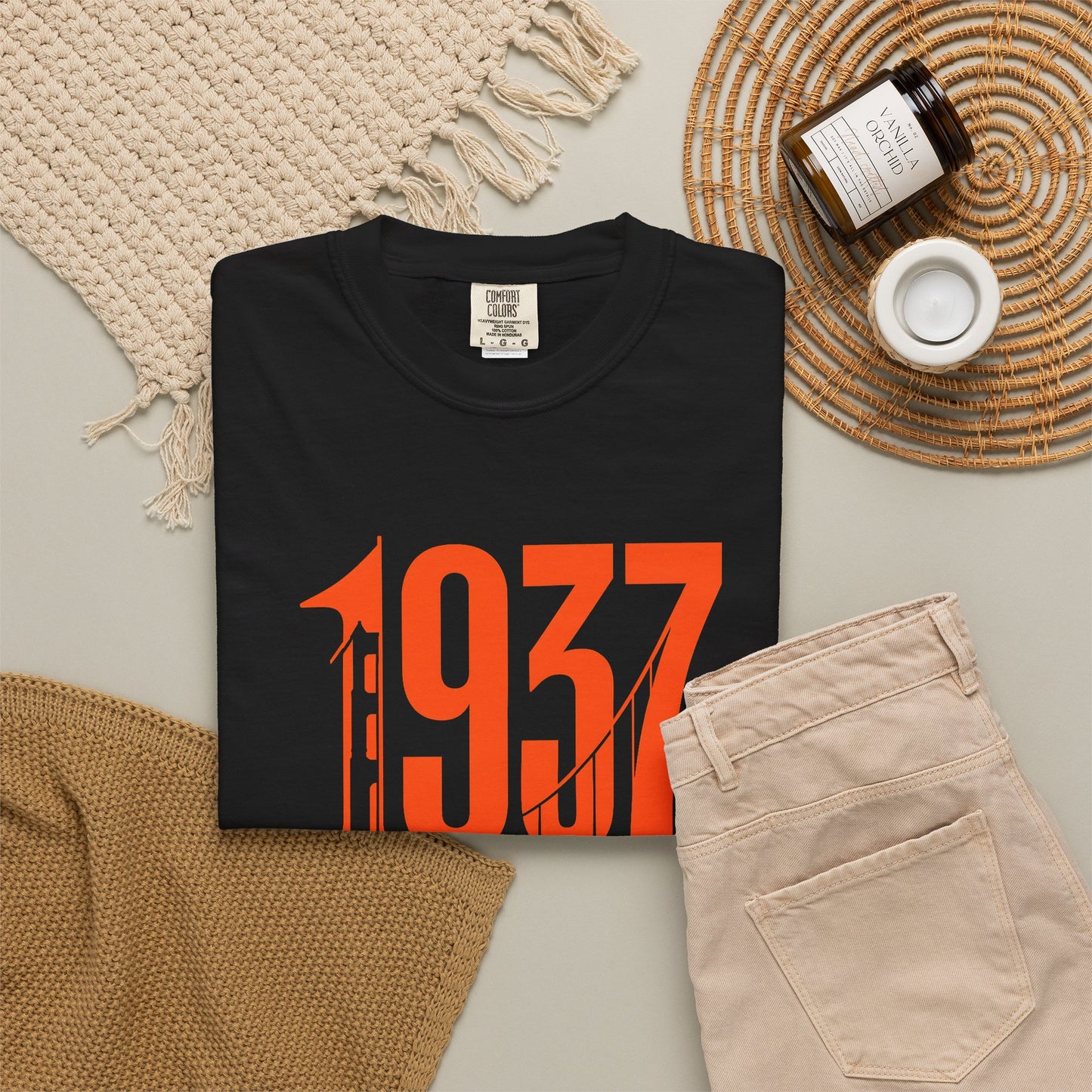 1937 Golden Gate Bridge T-Shirt | Vintage San Francisco Landmark Hommage | SF Bay Area History Gift | California Engineering Icon Pride Tee