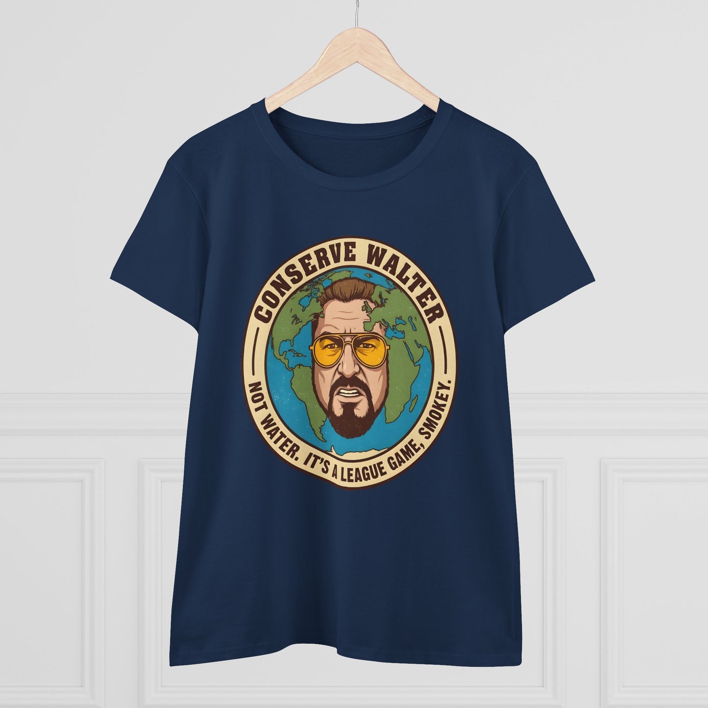 Conserve Walter Big Lebowski T-Shirt | Eco Friendly Movie Reference  | Gift for Lebowski Fan Environmentalist | Cult Classic Humor Tee