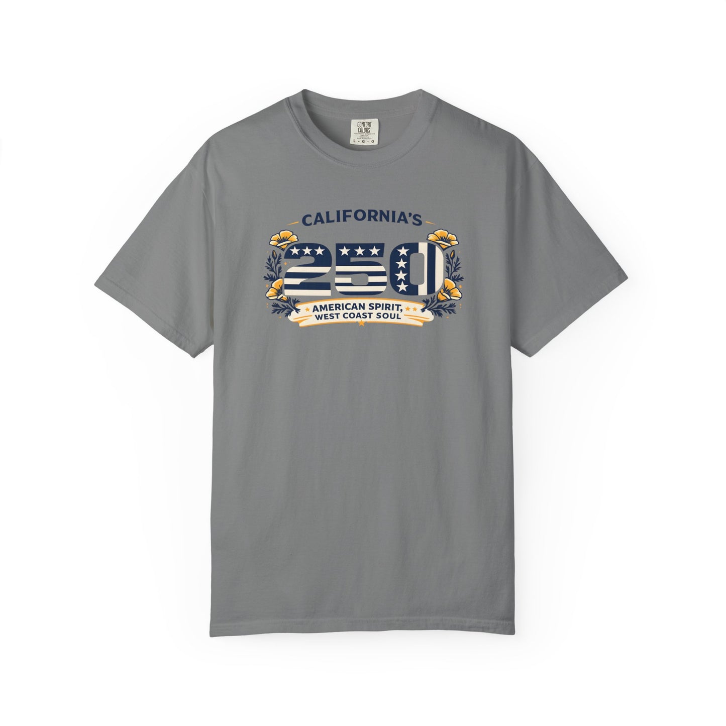 California 250 Retro Flag Graphic T-Shirt | West Coast Spirit