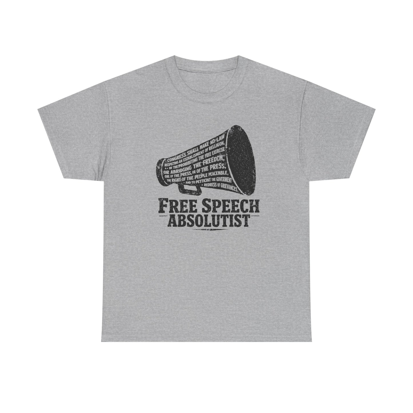 Free Speech Absolutist T-Shirt — Vintage Megaphone Graphic Tee