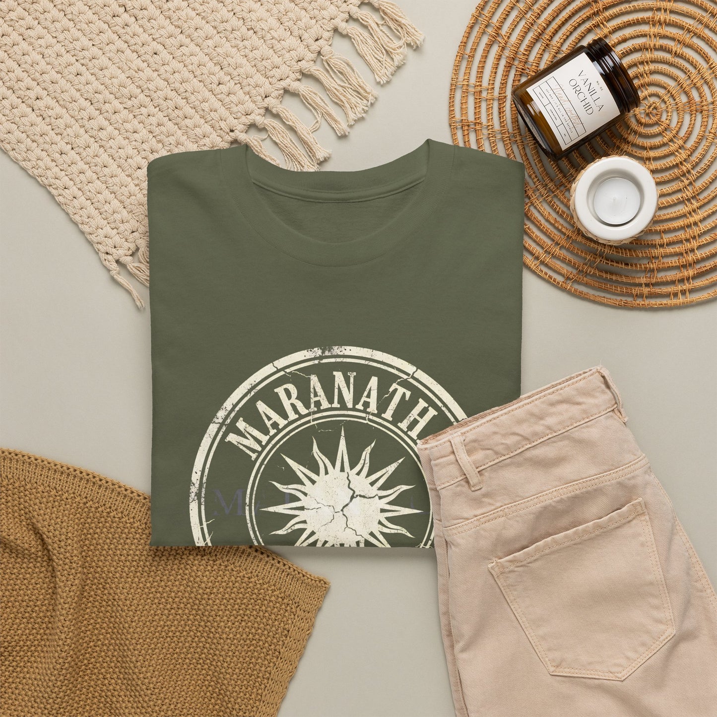 Maranatha Star Tee — Vintage Hebrew Faith Graphic T-Shirt