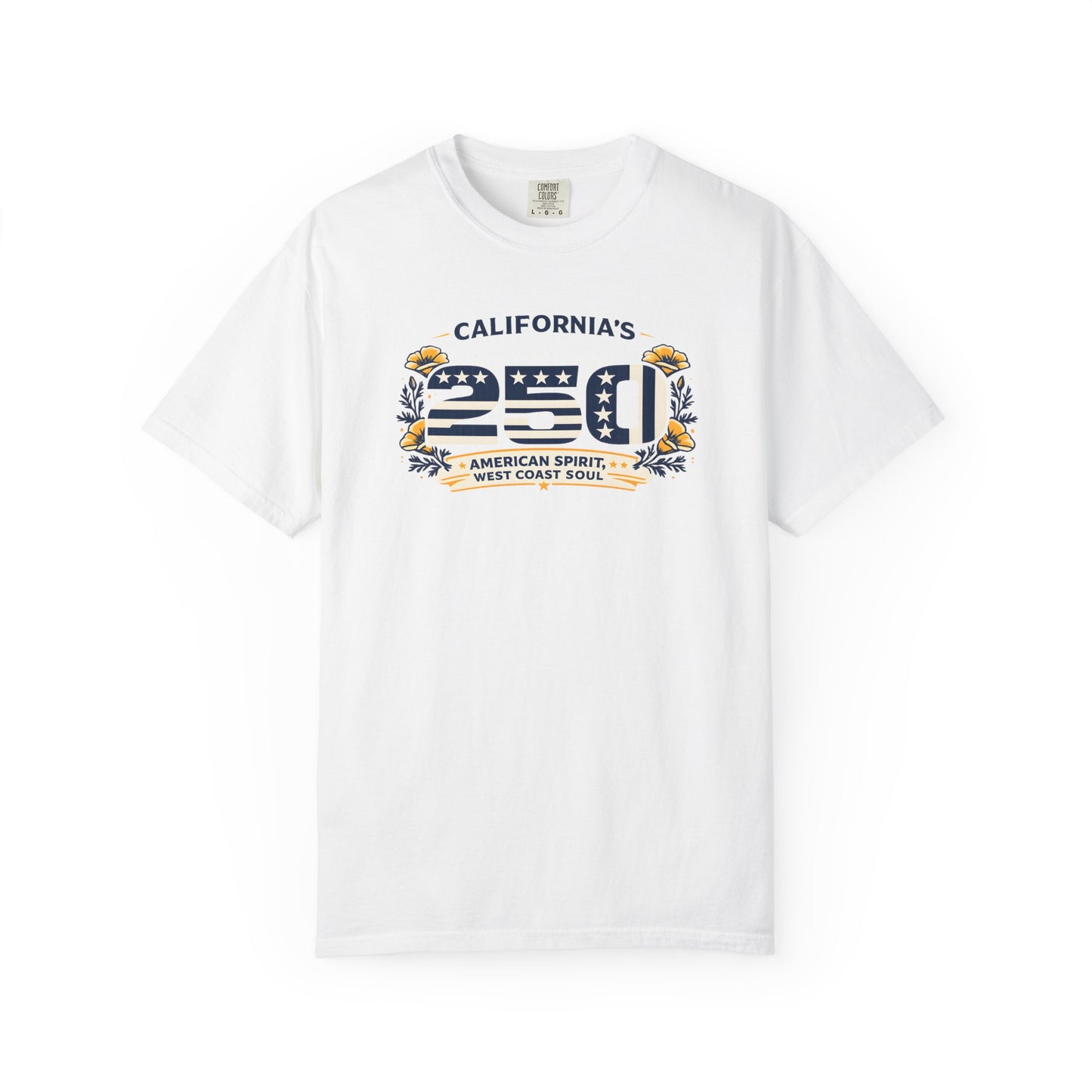 California 250 Retro Flag Graphic T-Shirt | West Coast Spirit