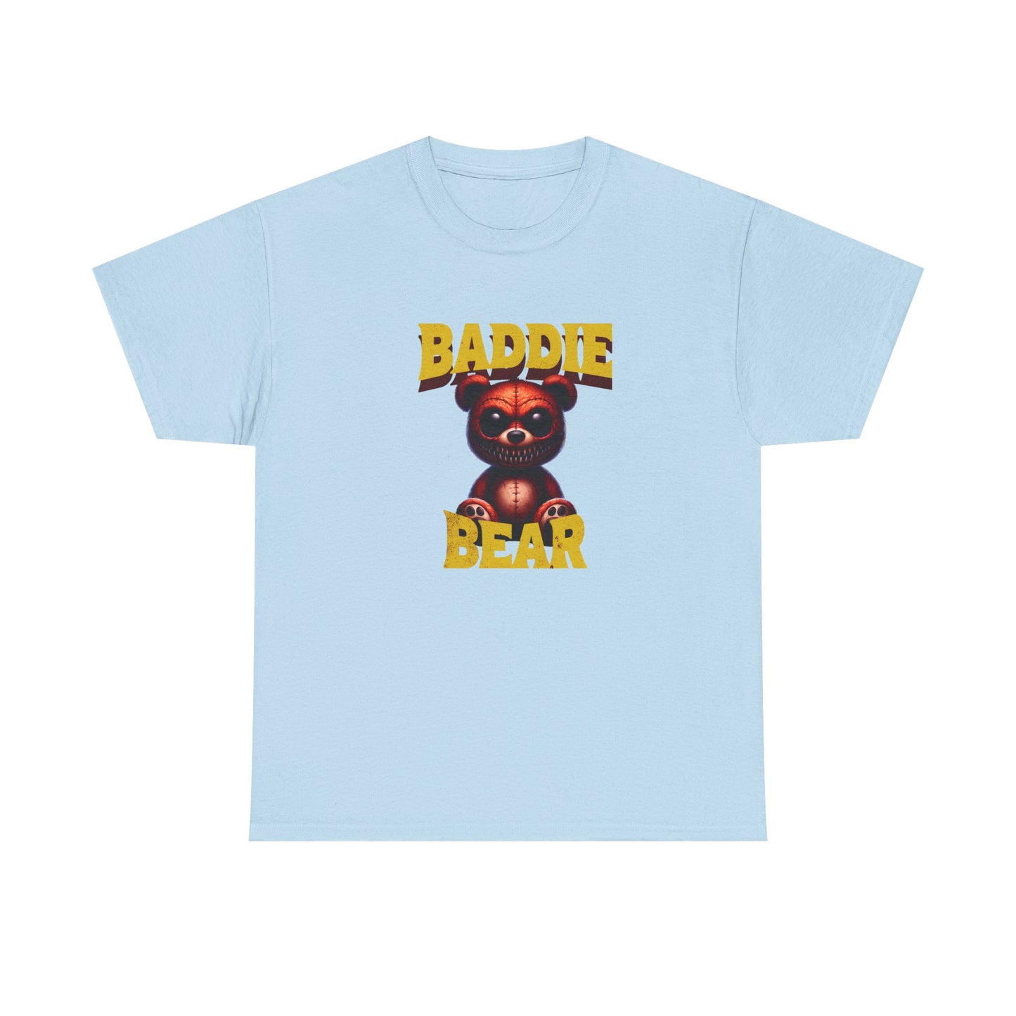 Baddie Bear Graphic T-Shirt | Vintage Y2K Aesthetic Hip Hop Style | Gift for Gen Z Trendsetter Pop Culture Fan | Edgy Statement Tee