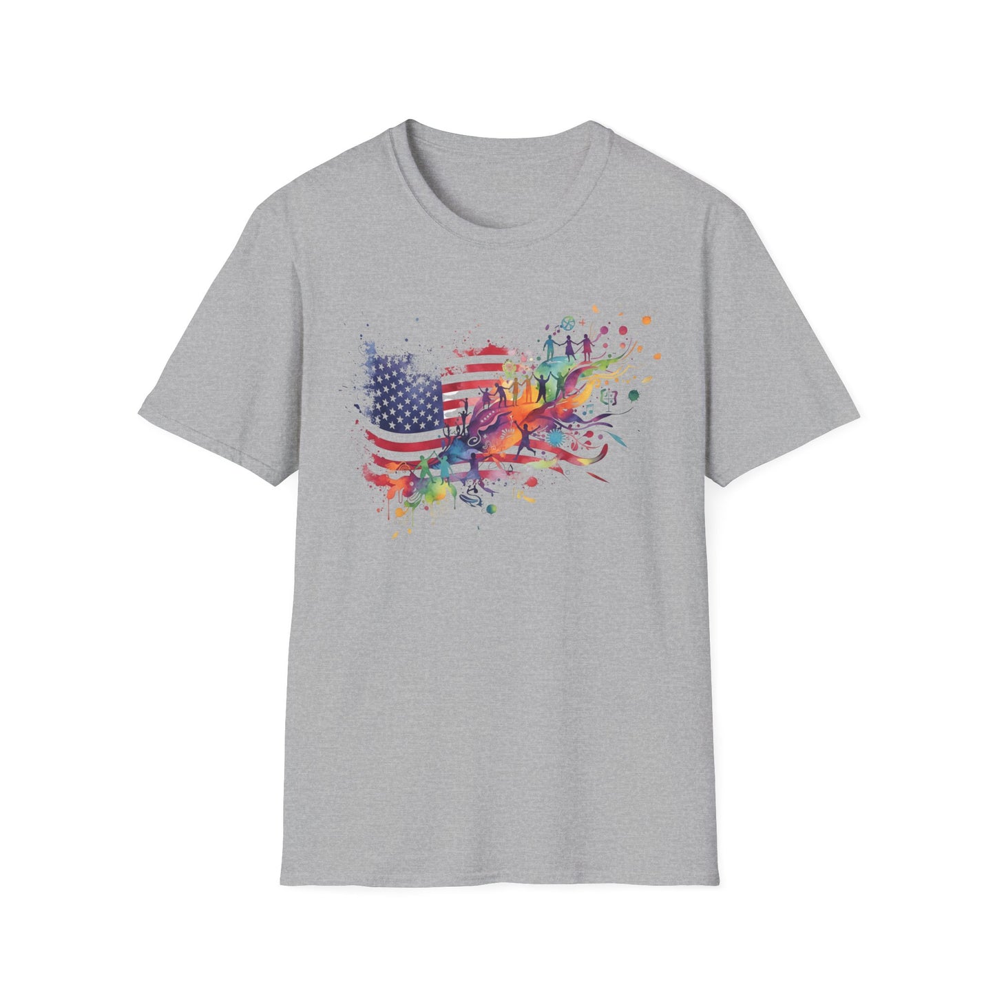American Flag Watercolor Phoenix T-Shirt | USA 250 Rebirth Resilience Art | Semiquincentennial 2026 Patriotic Gift | 1776-2026 Symbol Tee