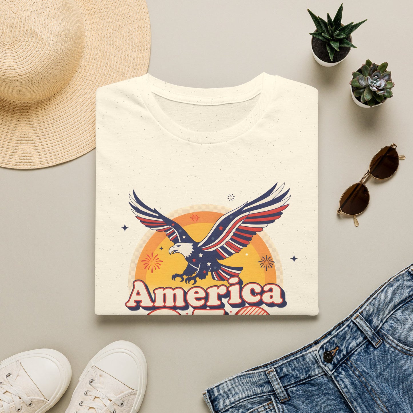 American Eagle 250 Stars T-Shirt | USA Semiquincentennial 2026 Anniversary | Patriotic Independence 4th July Gift | 1776-2026 Celebration