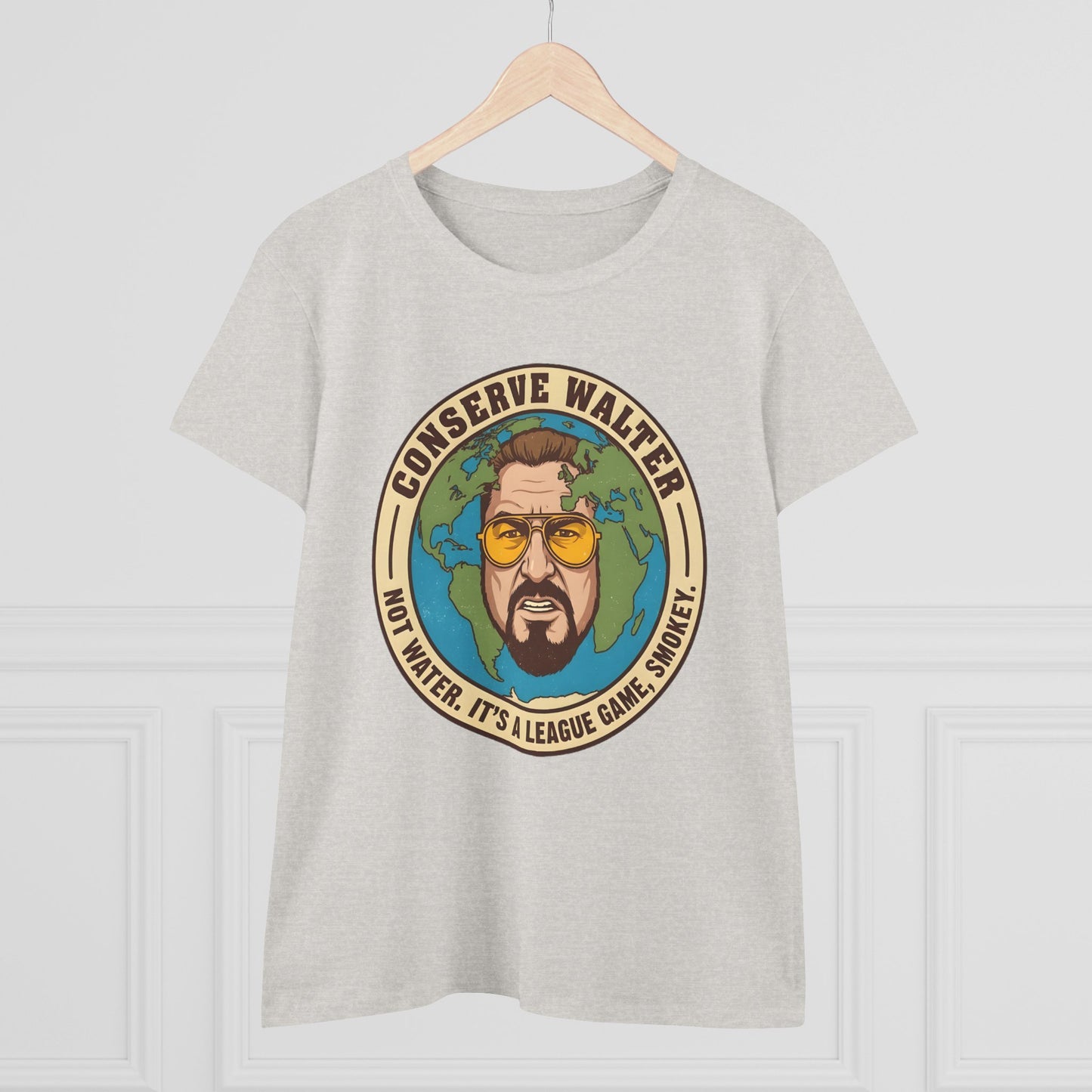 Conserve Walter Big Lebowski T-Shirt | Eco Friendly Movie Reference  | Gift for Lebowski Fan Environmentalist | Cult Classic Humor Tee