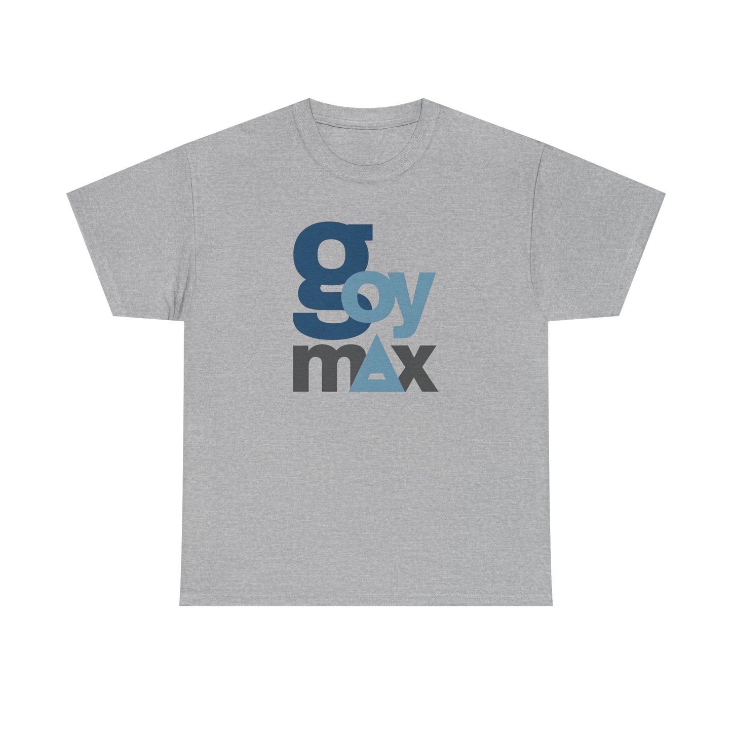Goy Max Logo Tee, Subtle Chest Text Shirt, Modern Typography Top, Clean Aesthetic Streetwear, Internet Meme Fashion