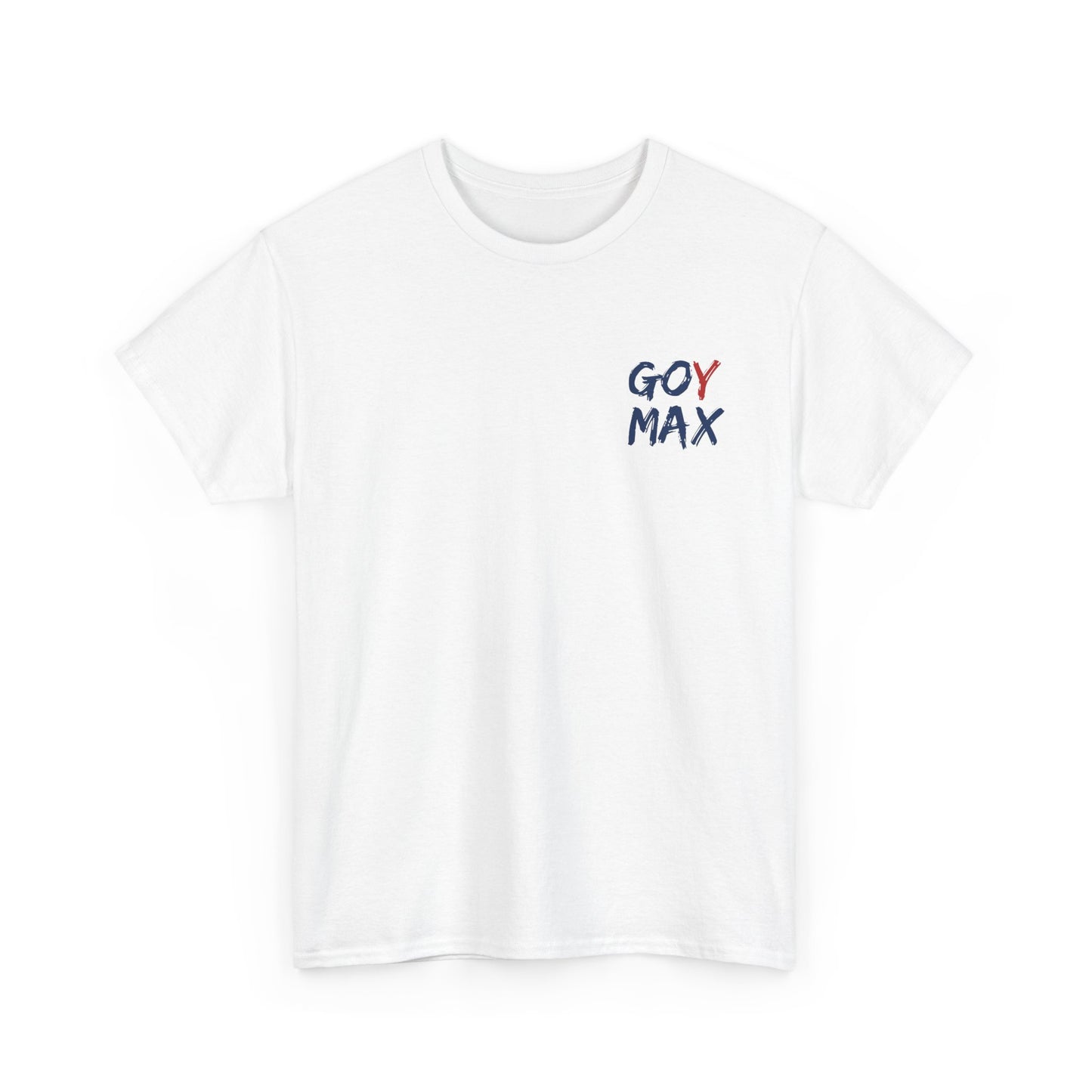 Goy Max Brush Text Shirt, American Flag, Edgy Streetwear Tee, Internet Subculture Fashion, Viral Slang Clothing, Gym Culture Statement Top