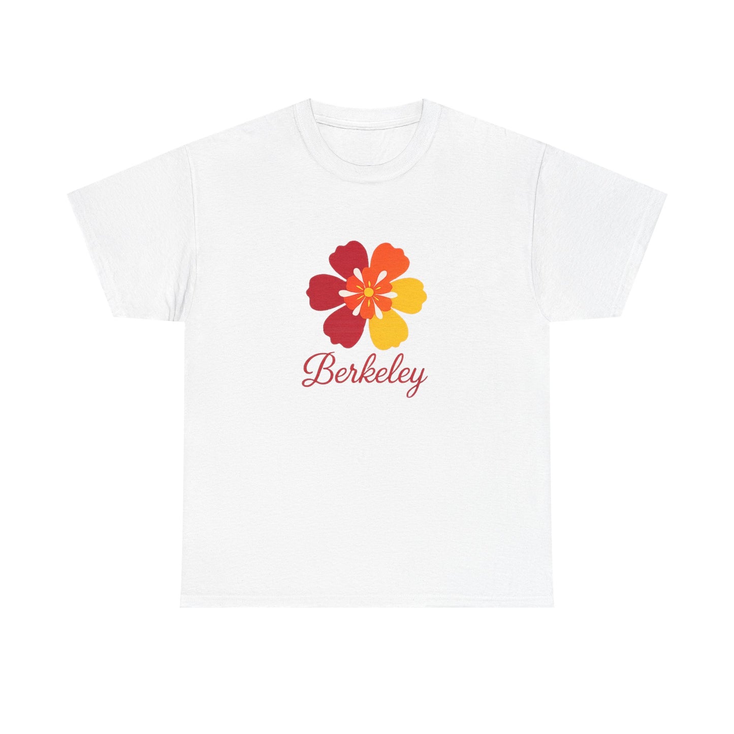 Berkeley California T-Shirt | Retro Spring Floral Script Tee | Bay Area College Town Gift | UC Berkeley Alumni Student Local Pride Shirt