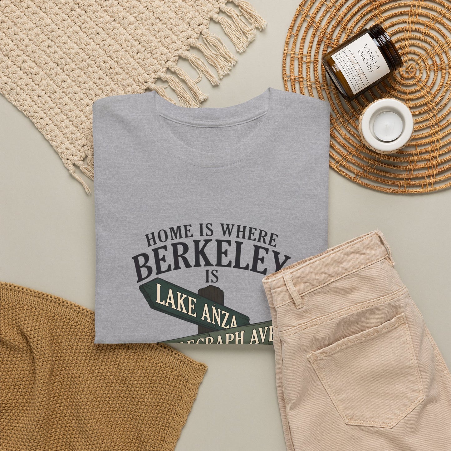 Berkeley Signpost T-Shirt — "Home Is Where Berkeley Is" Local Landmark Tee