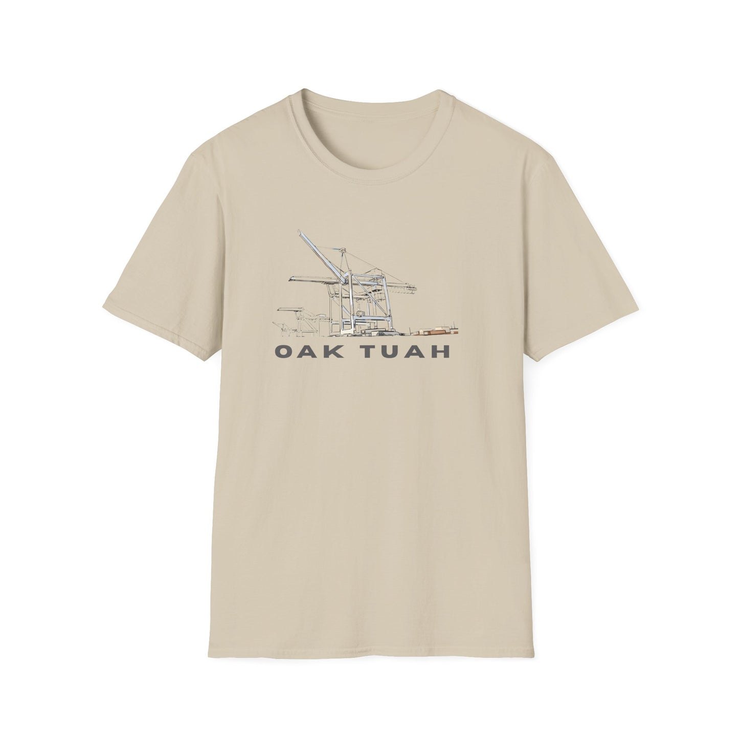 Oak Tuah Crane Sketch T-Shirt — Minimal Harbor Graphic Tee