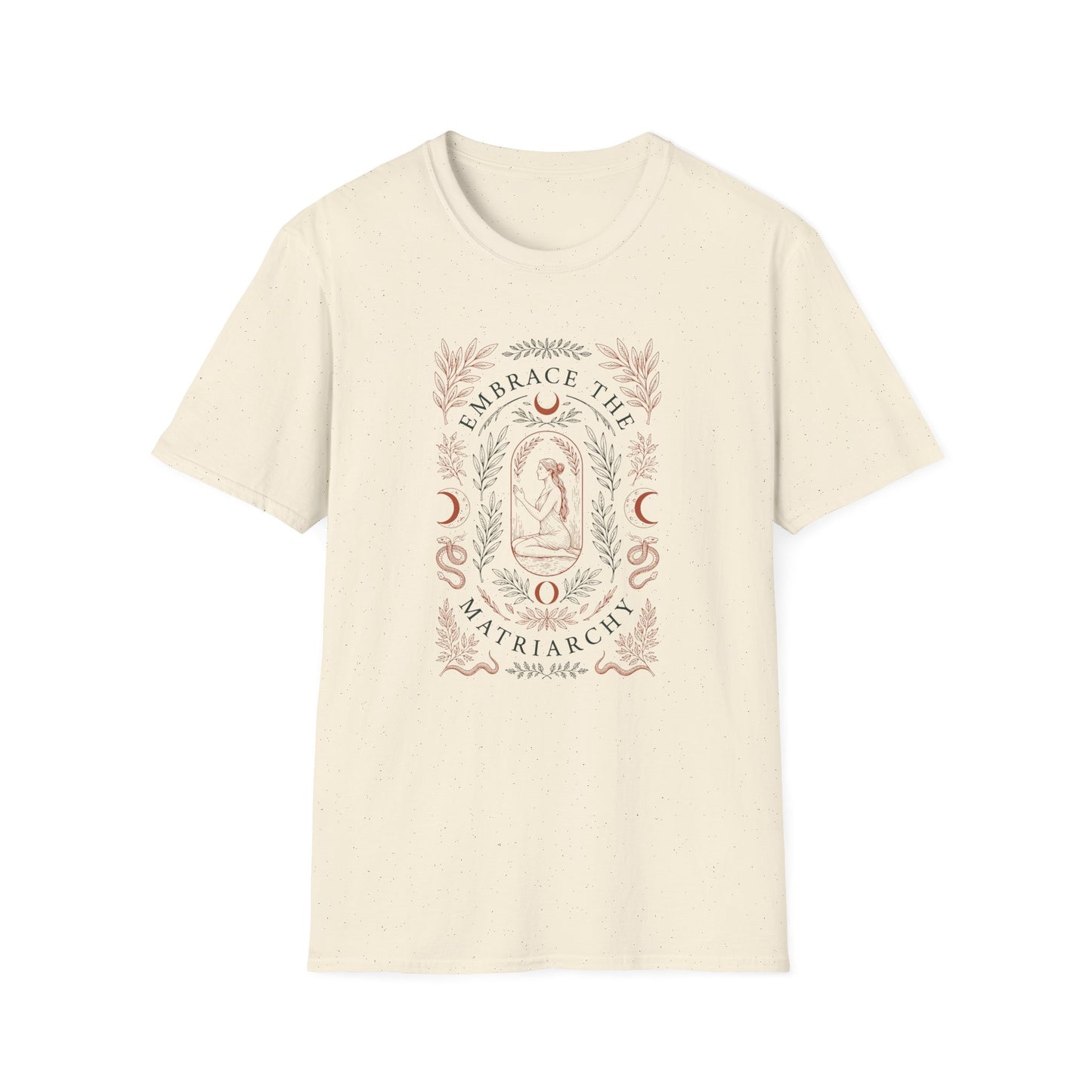 Embrace the Matriarchy T-Shirt — Feminine Boho Moon Graphic Tee