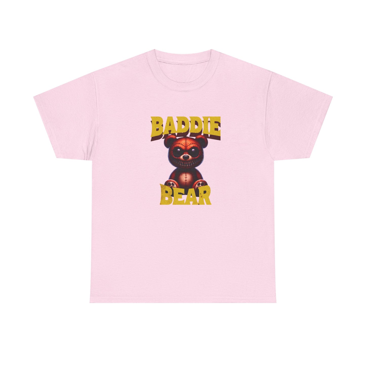 Baddie Bear Graphic T-Shirt | Vintage Y2K Aesthetic Hip Hop Style | Gift for Gen Z Trendsetter Pop Culture Fan | Edgy Statement Tee