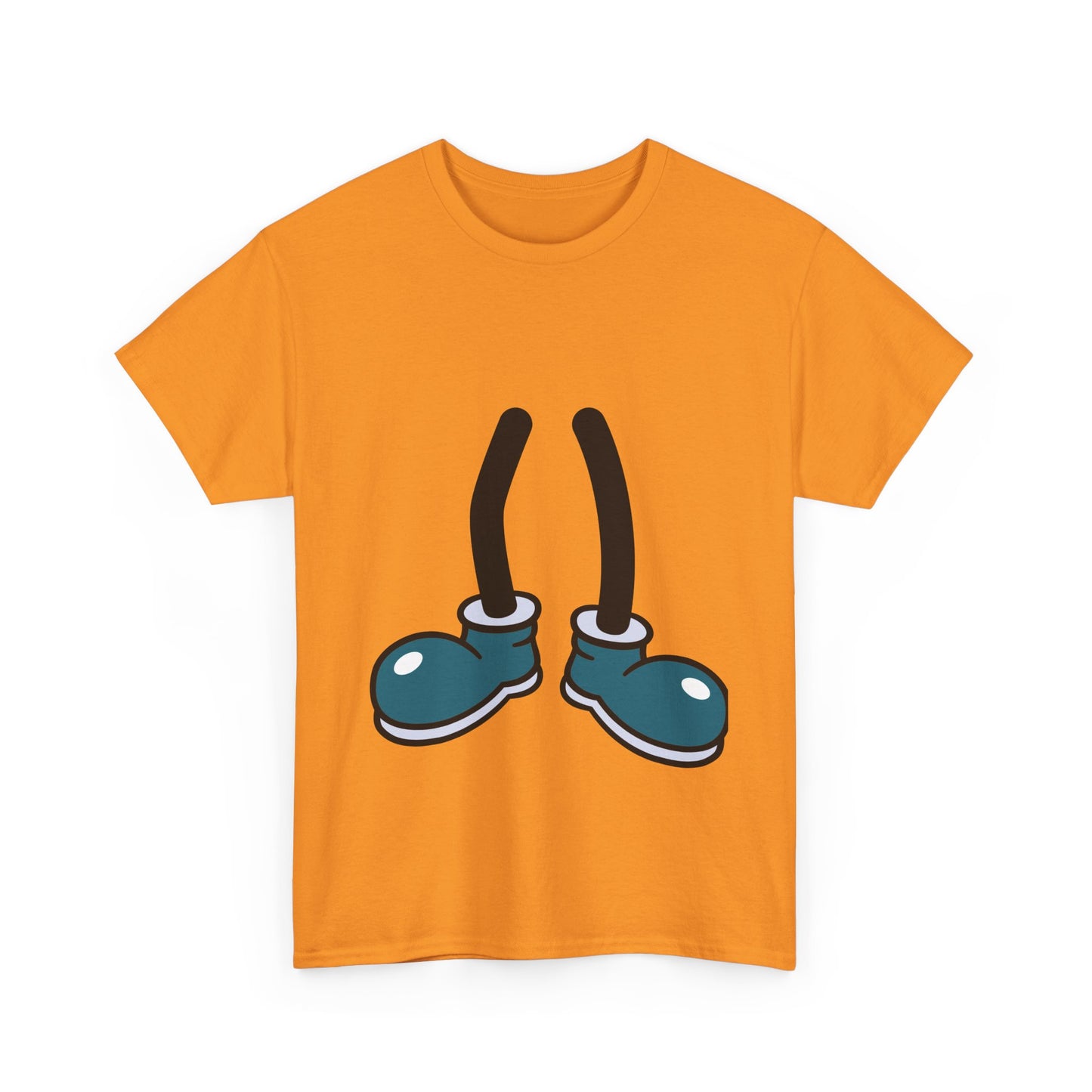 Blue Cartoon Shoes Walking Legs T-Shirt | Funny Quirky Illustration Humor Tee | Gift for Sneaker Lover Fashion Fan | Playful Art Statement
