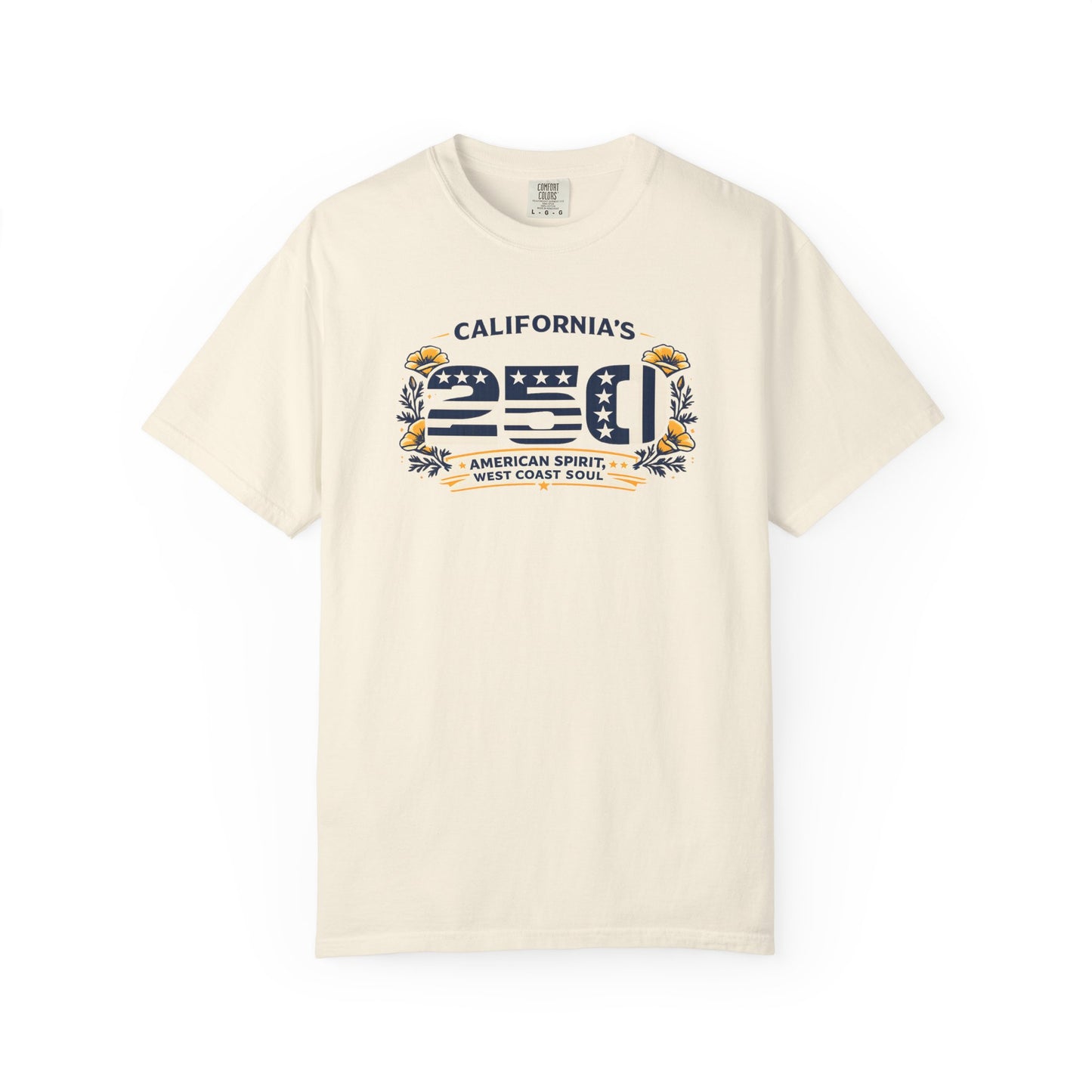 California 250 Retro Flag Graphic T-Shirt | West Coast Spirit