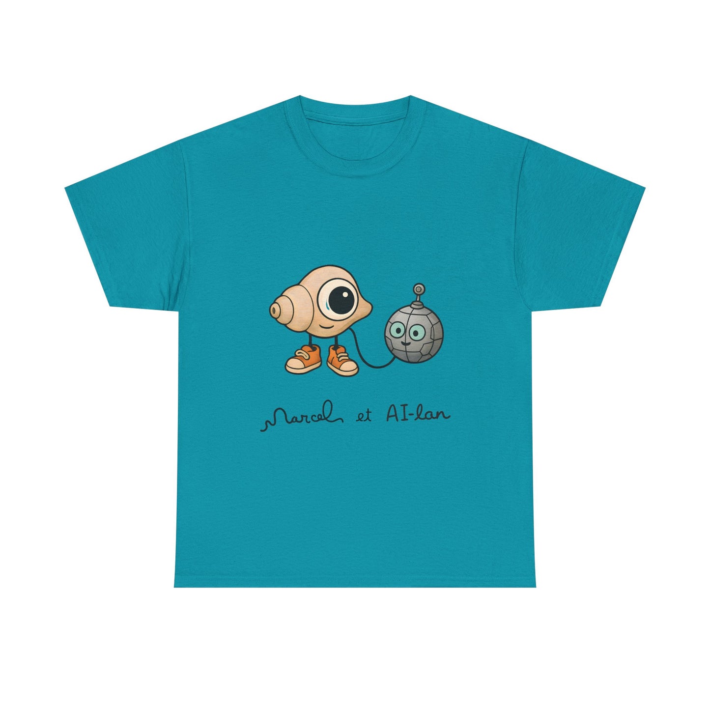 Marcel et Al-lan Robot Dadaism T-Shirt | Duchamp AI Art Tee