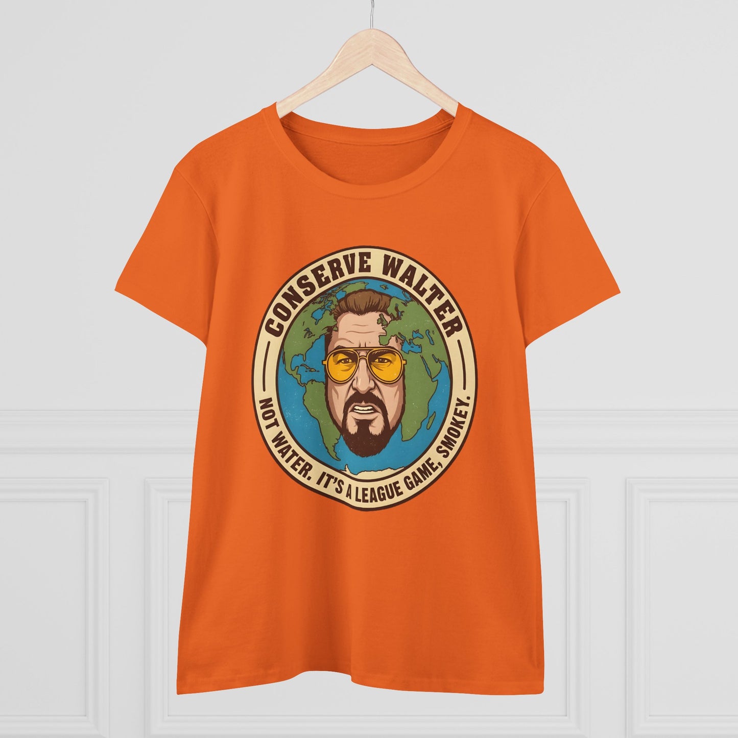 Conserve Walter Big Lebowski T-Shirt | Eco Friendly Movie Reference  | Gift for Lebowski Fan Environmentalist | Cult Classic Humor Tee