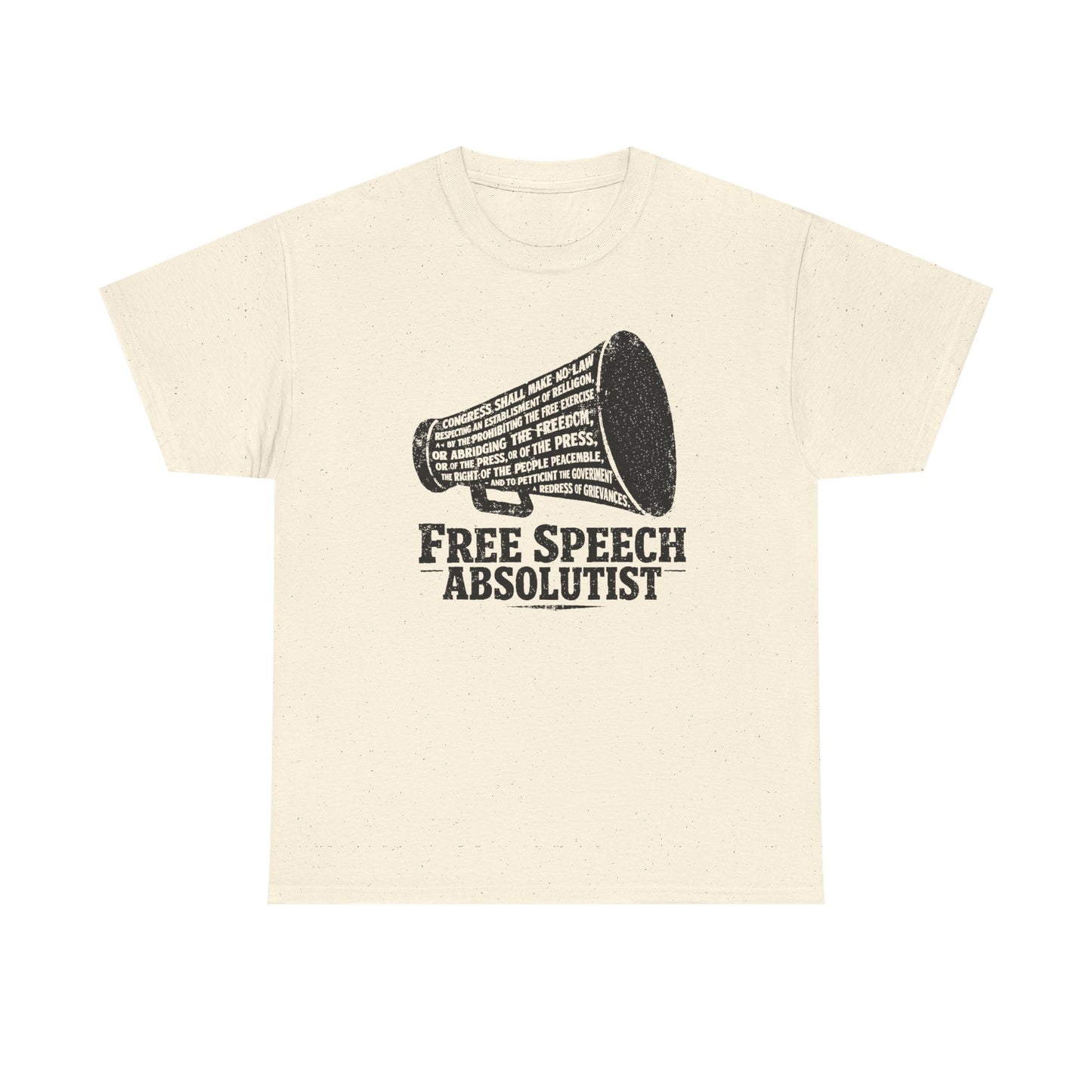 Free Speech Absolutist T-Shirt — Vintage Megaphone Graphic Tee