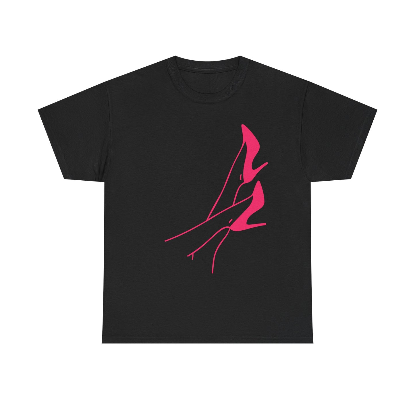 Red High Heel Silhouette | T-Shirt Minimalist High Heel Line Art T-Shirt | Gift for Fashionista Stylist Shoe Lover | Abstract Artistic Shirt