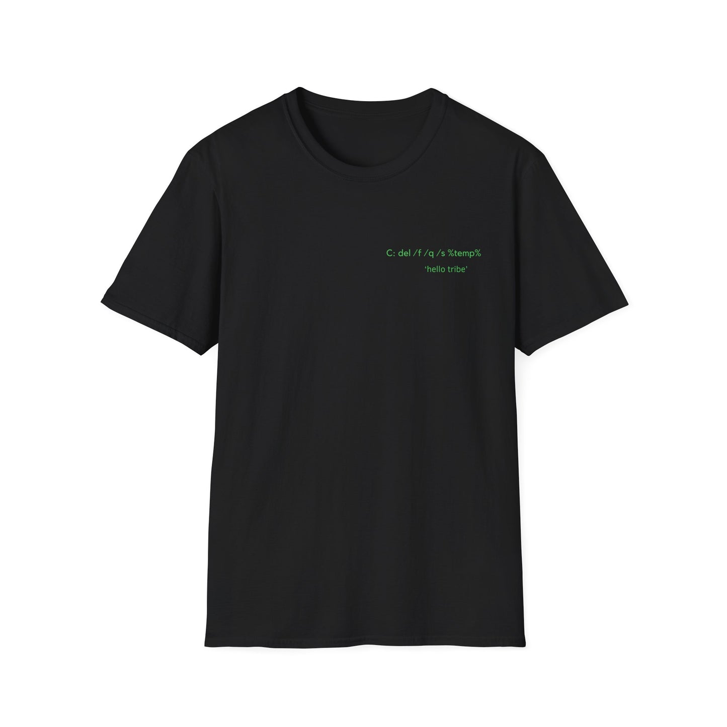 Programmer Code Line "C:\ del /f /q /s %temp%" Tech Joke T-Shirt