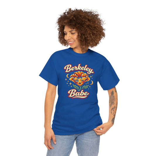 Berkeley Babe T-Shirt — Retro Floral Sunflower Graphic Tee