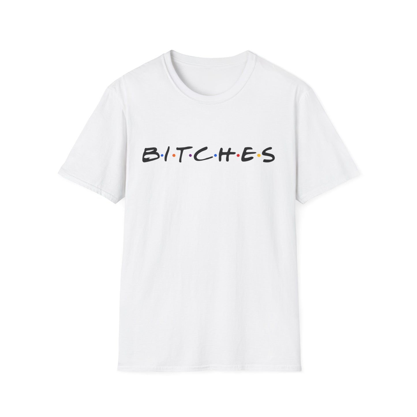 Bitches Graphic Tee — Bold Retro Sitcom Logo Shirt