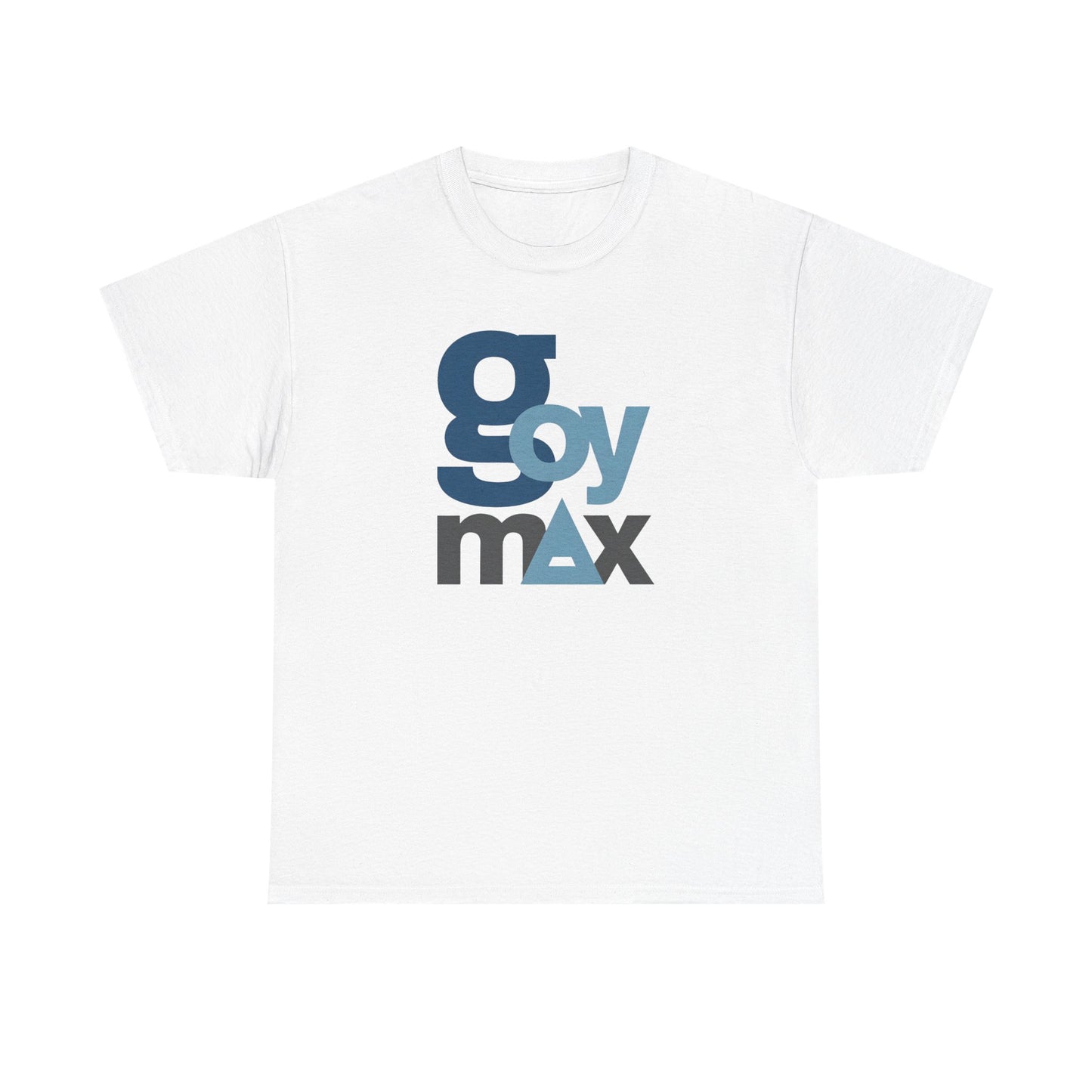 Goy Max Logo Tee, Subtle Chest Text Shirt, Modern Typography Top, Clean Aesthetic Streetwear, Internet Meme Fashion