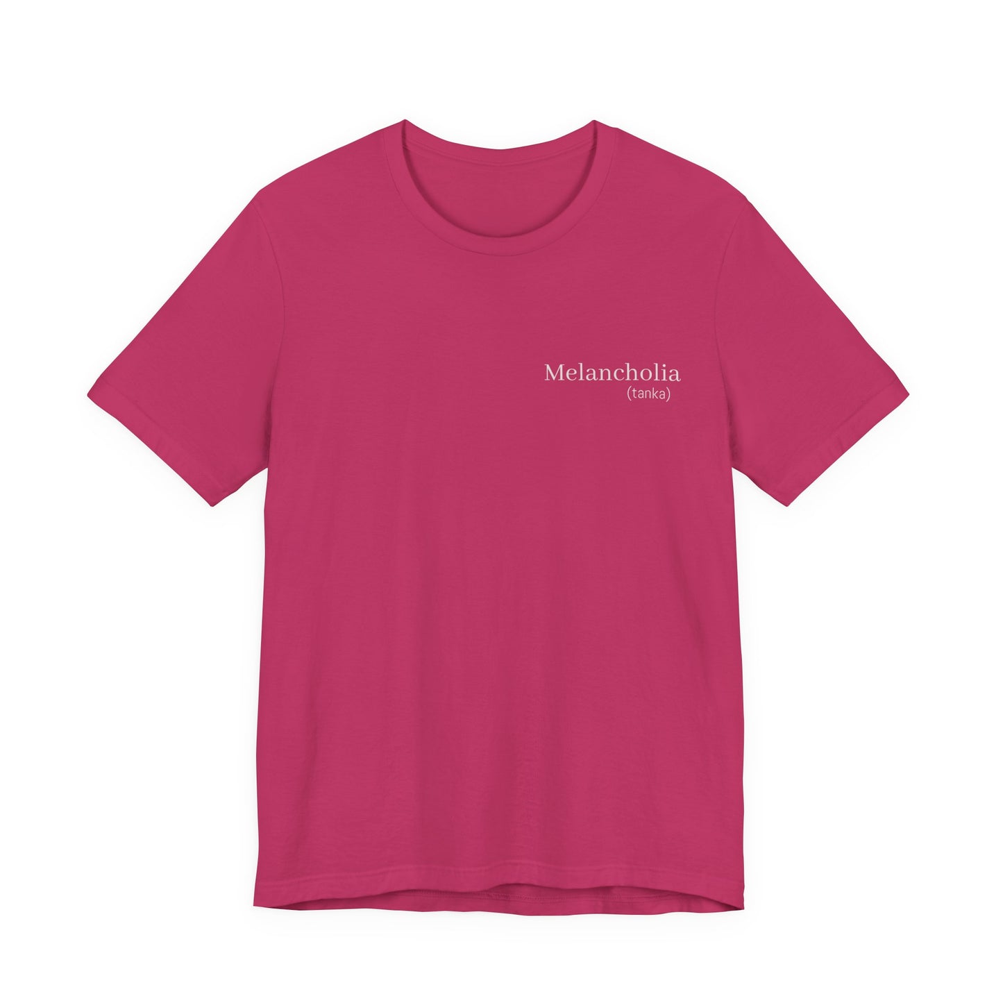 Melancholia Haiku Poetry T-Shirt | Literary Dark Academia Aesthetic | Gift for Poet Writer Philosophy Student | Japanese Minimalist Poem Tee