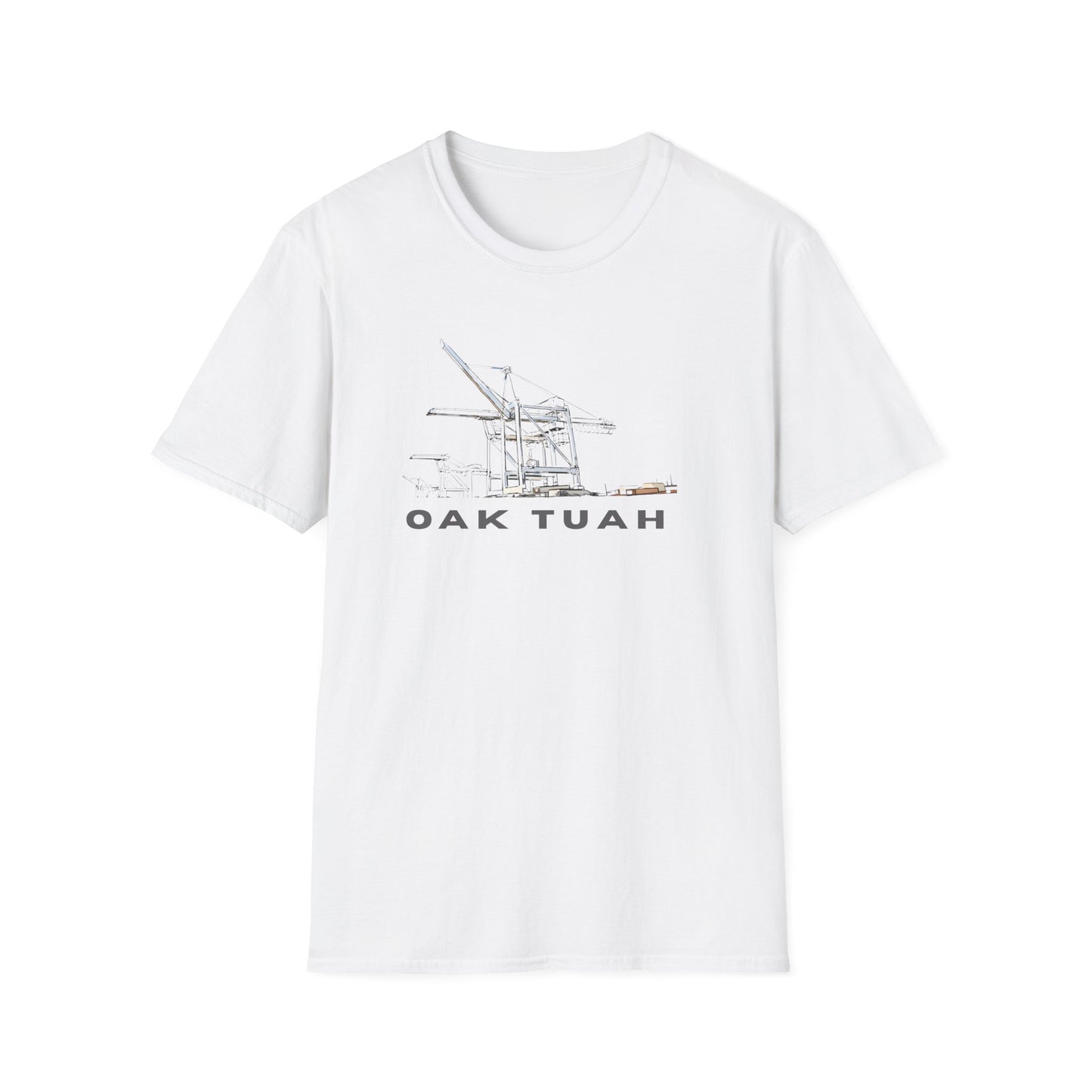 Oak Tuah Crane Sketch T-Shirt — Minimal Harbor Graphic Tee
