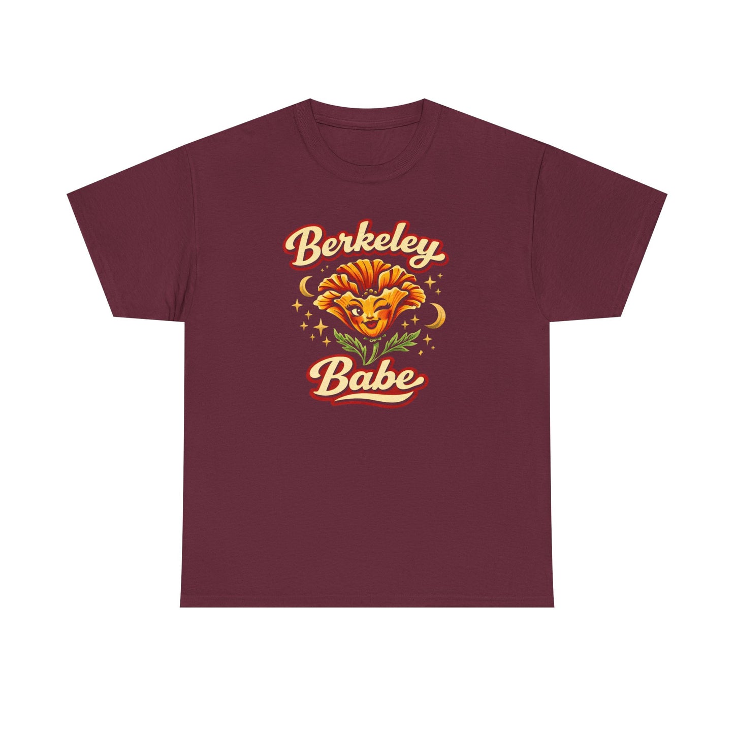 Berkeley Babe T-Shirt — Retro Floral Sunflower Graphic Tee
