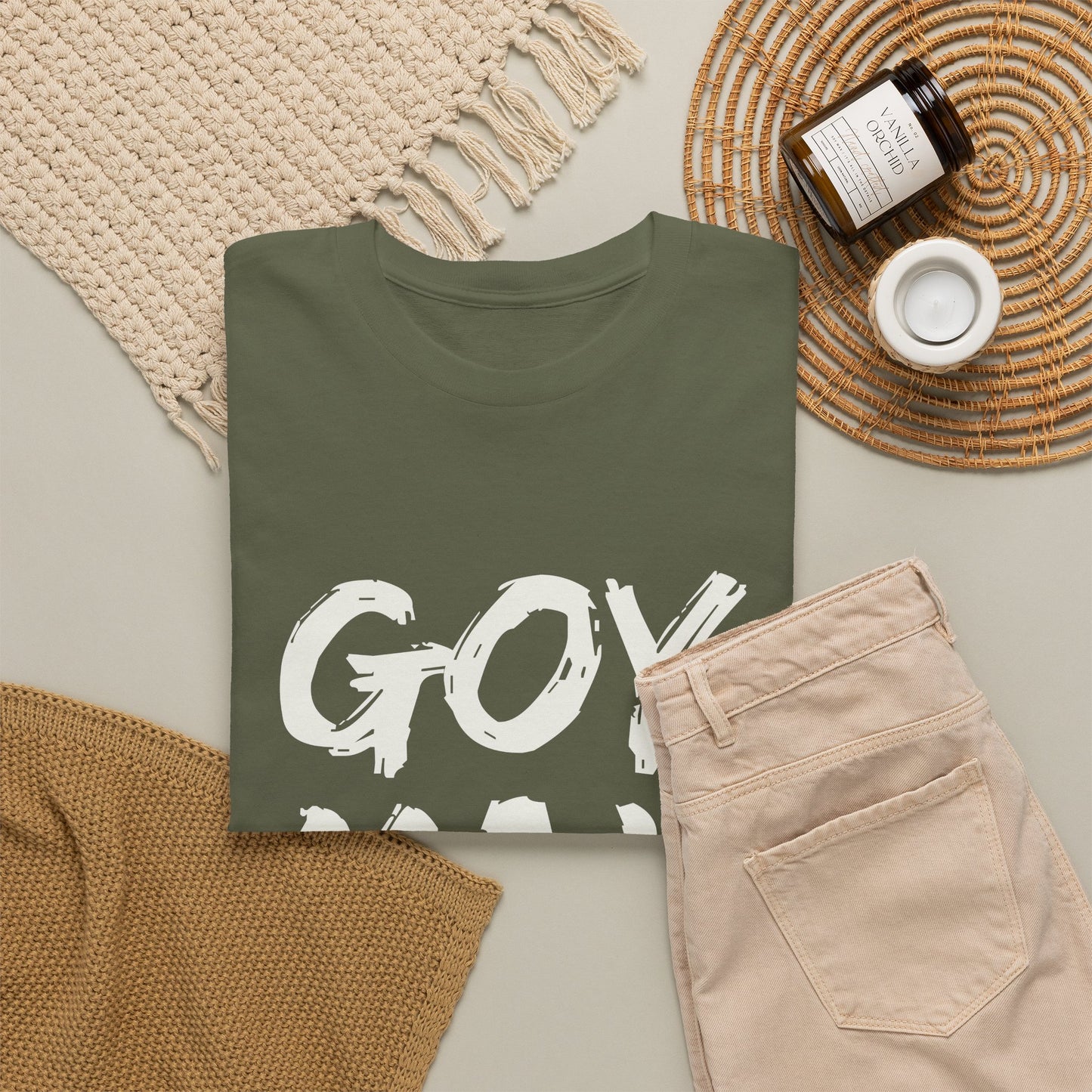 Goy Max Brush Text Shirt, Edgy Streetwear Tee, Internet Subculture Fashion, Viral Slang Clothing, Gym Culture Statement Top