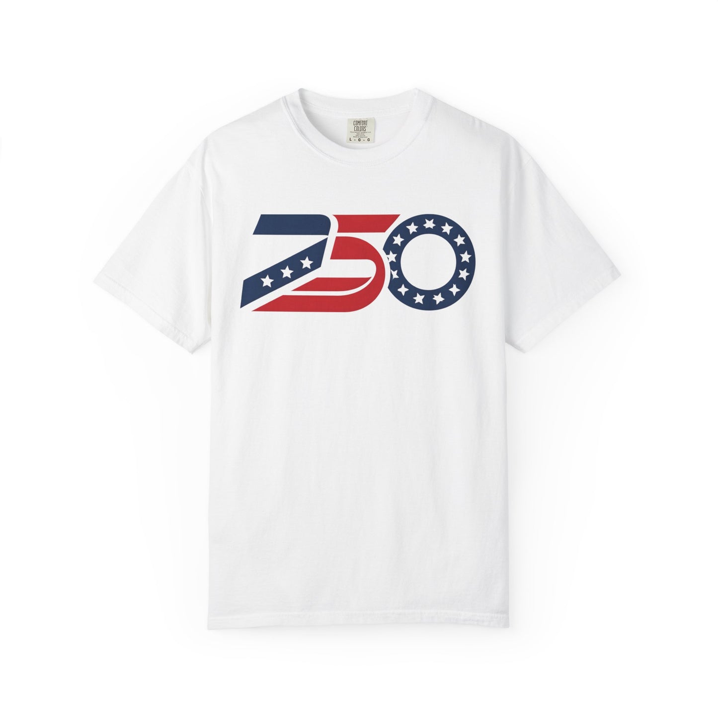 Retro 250 Flag Logo T-shirt | Americana Stars Stripes 250 Design