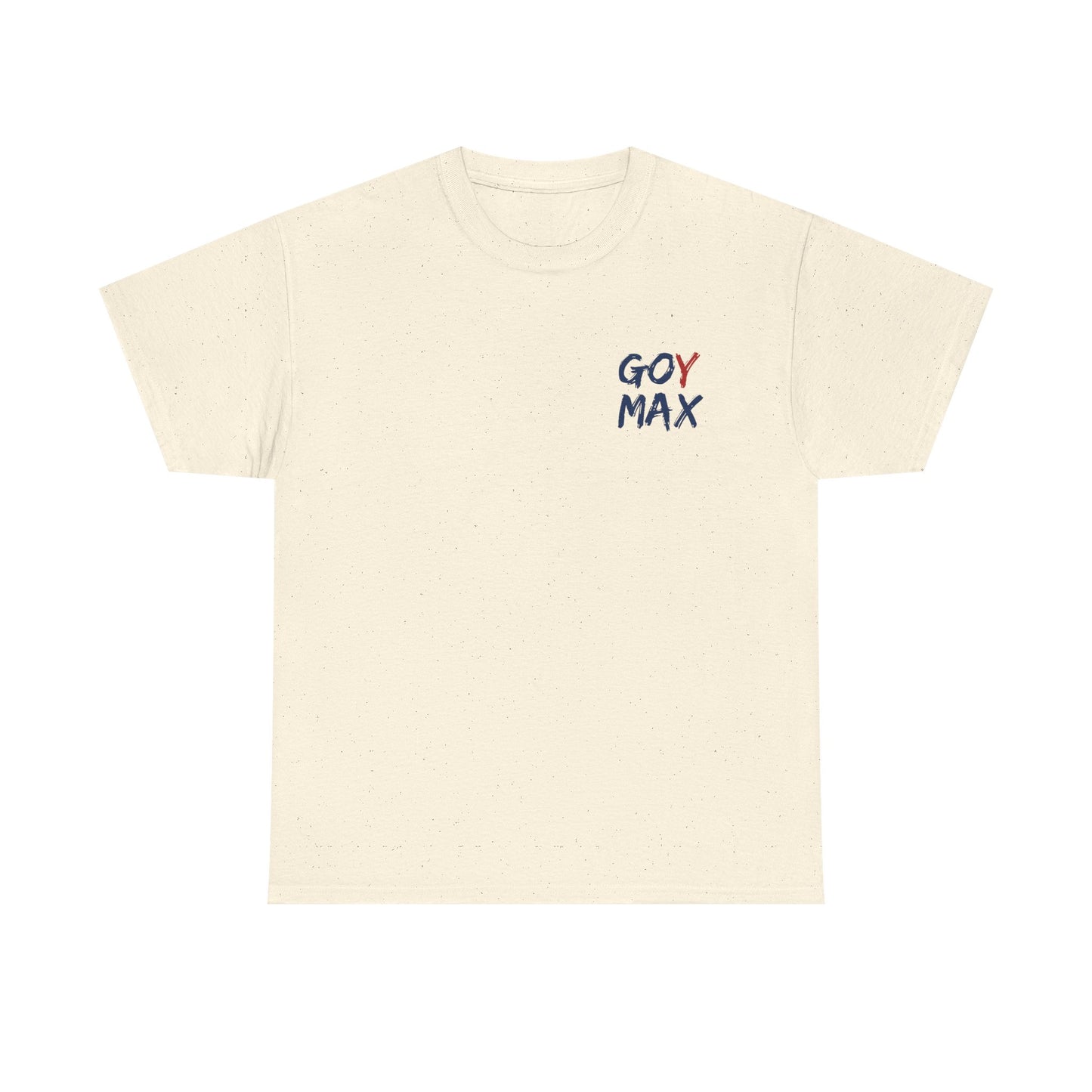 Goy Max Brush Text Shirt, American Flag, Edgy Streetwear Tee, Internet Subculture Fashion, Viral Slang Clothing, Gym Culture Statement Top