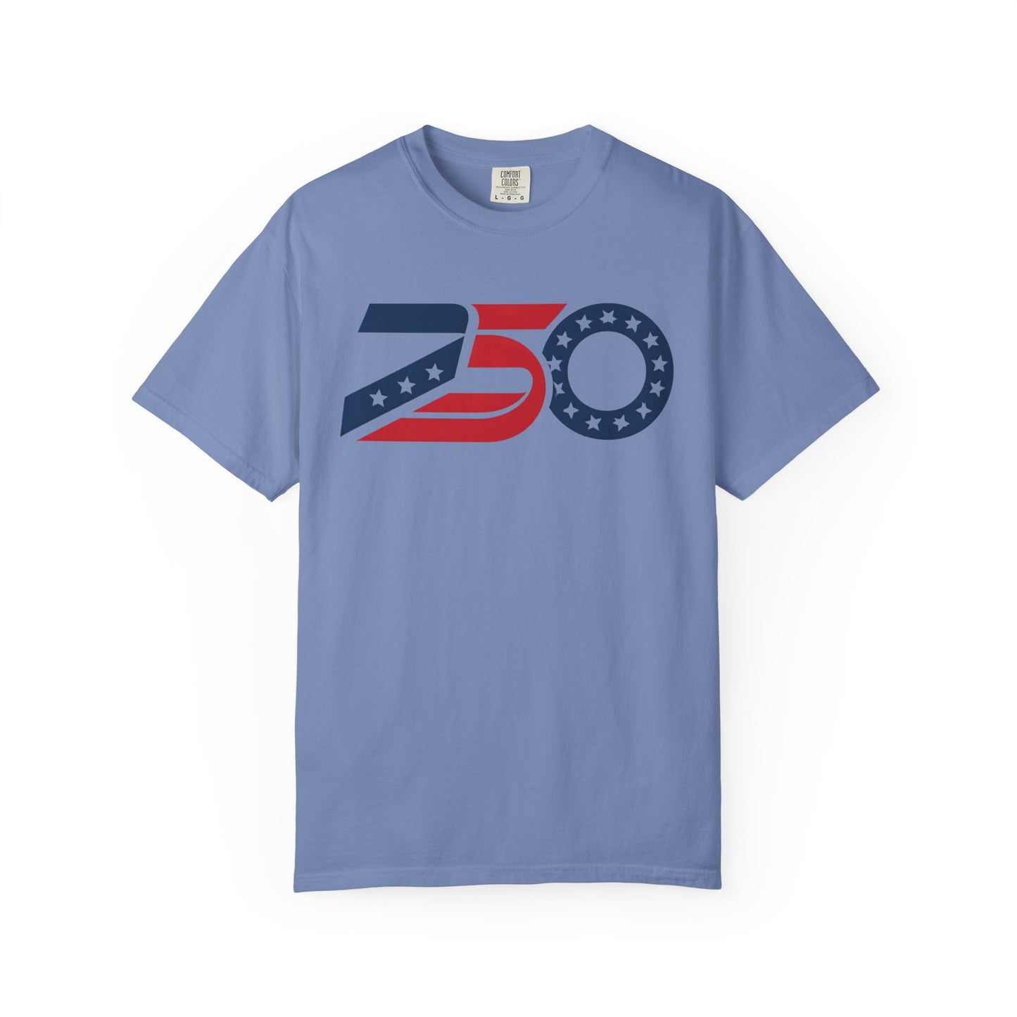 Retro 250 Flag Logo T-shirt | Americana Stars Stripes 250 Design