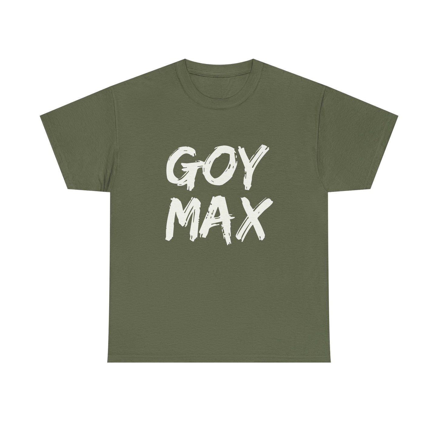 Goy Max Brush Text Shirt, Edgy Streetwear Tee, Internet Subculture Fashion, Viral Slang Clothing, Gym Culture Statement Top