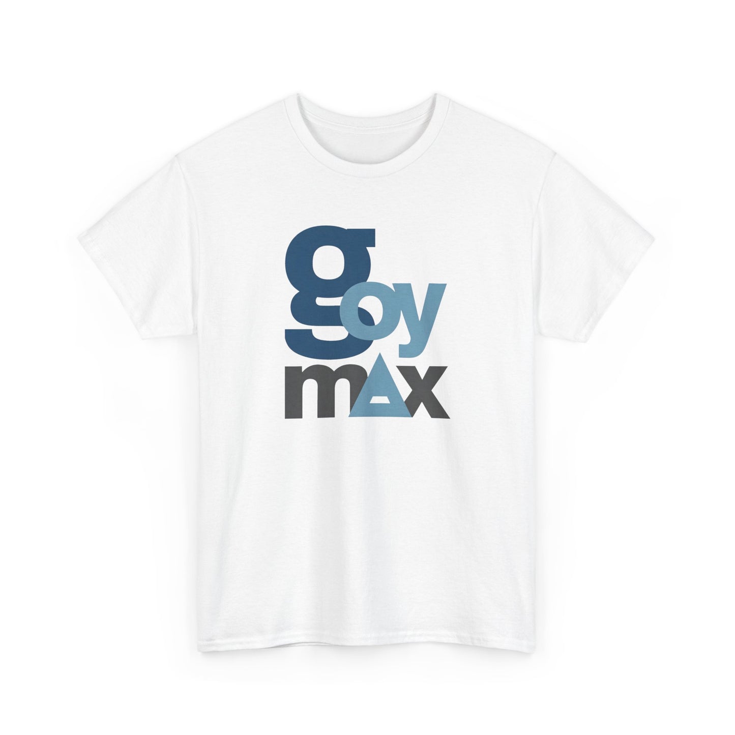Goy Max Logo Tee, Subtle Chest Text Shirt, Modern Typography Top, Clean Aesthetic Streetwear, Internet Meme Fashion