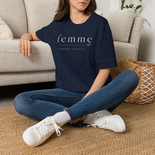 International Womens Day T-Shirt | Femme Feminist Typography T-Shirt | Minimalist Women's Empowerment Tee | Aesthetic Feminist Gift