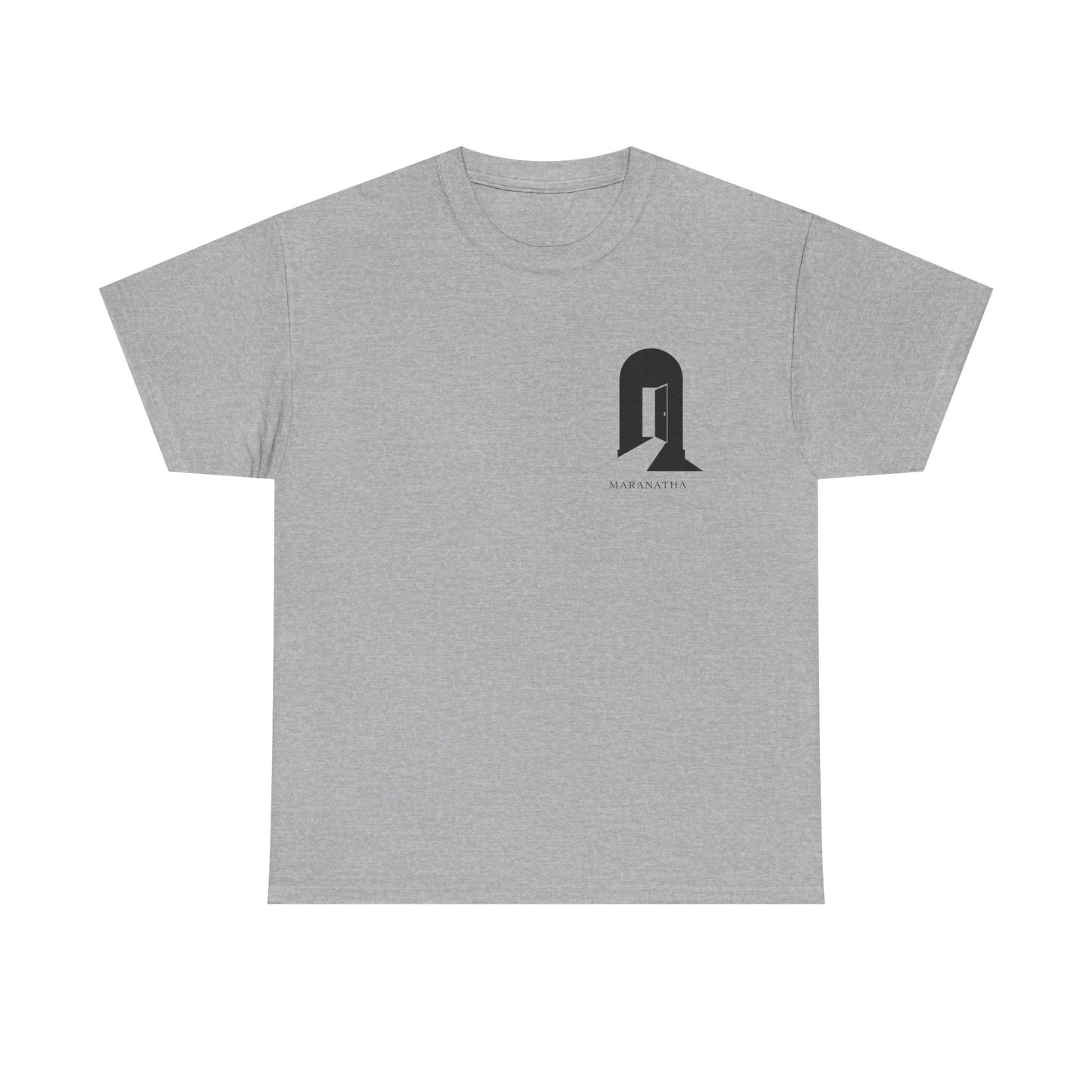 Minimalist 'Doorway' Graphic Tee — Monochrome Small Chest Logo T-Shirt
