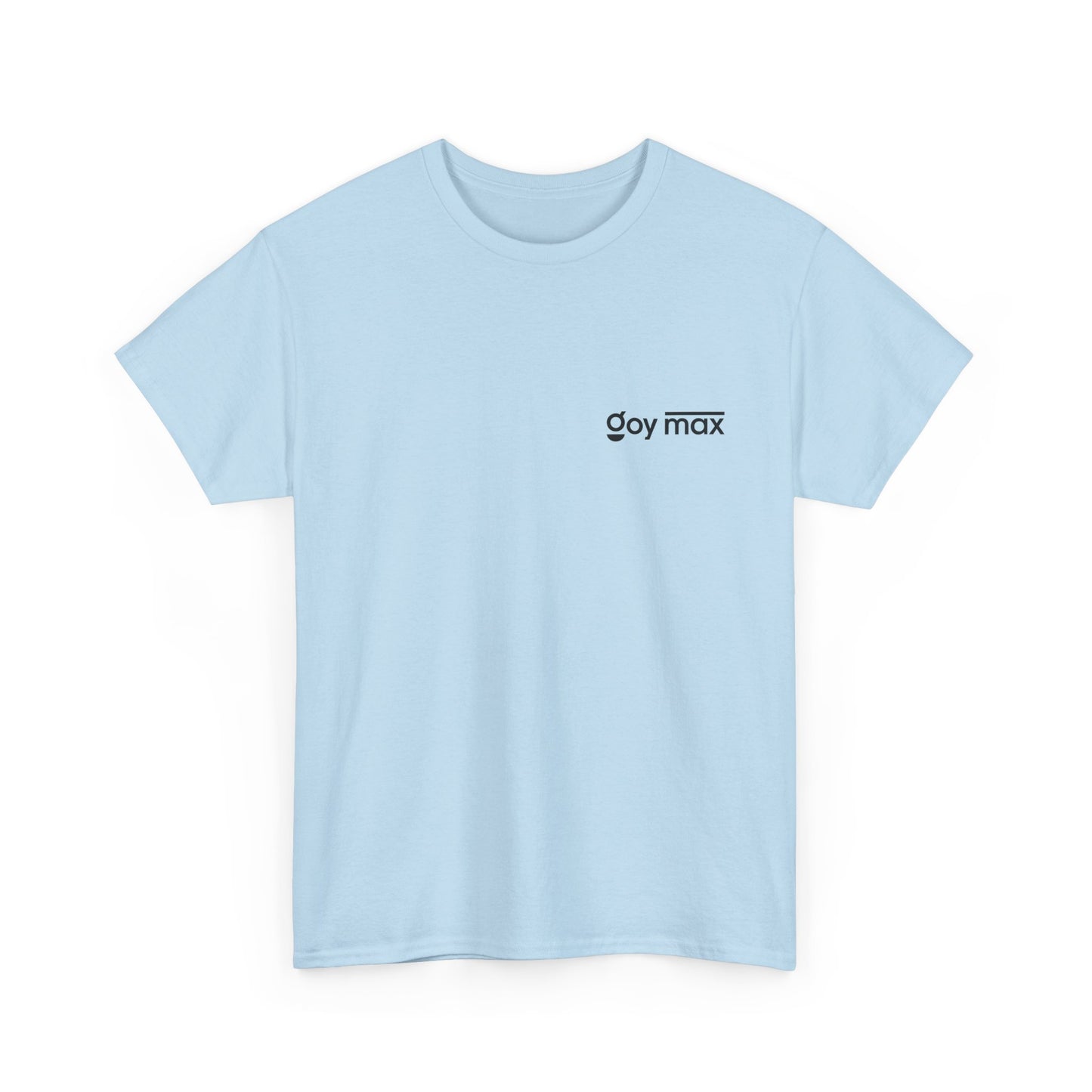 Goy Max Minimalist Logo Tee, Subtle Chest Text Shirt, Modern Typography Top, Clean Aesthetic Streetwear, Internet Meme Fashion