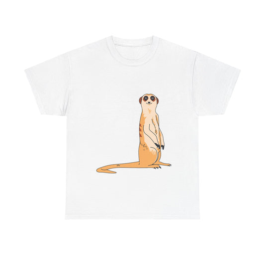 Meerkat T-Shirt | Wildlife Animal Illustration Tee | Gift for Animal Lover Zoo Enthusiast Safari Fan | Cute Desert Creature Shirt