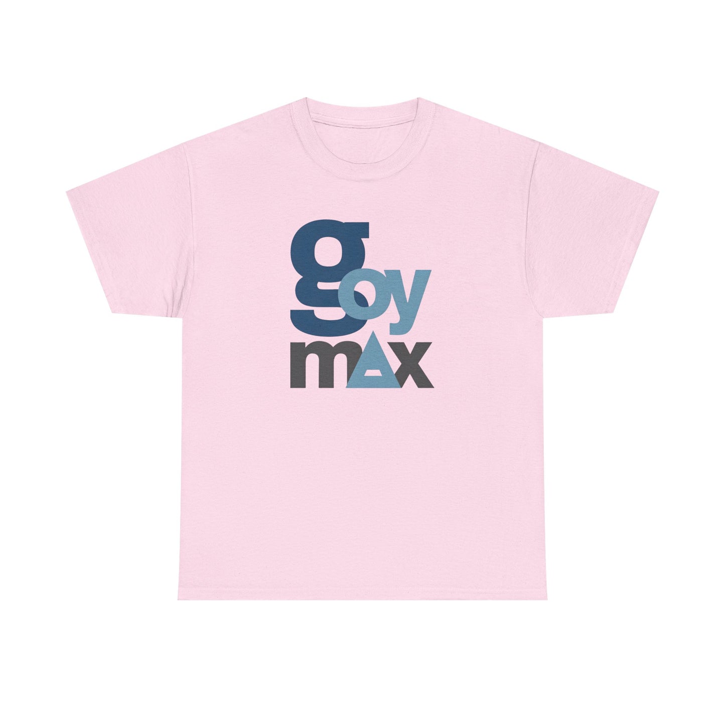 Goy Max Logo Tee, Subtle Chest Text Shirt, Modern Typography Top, Clean Aesthetic Streetwear, Internet Meme Fashion