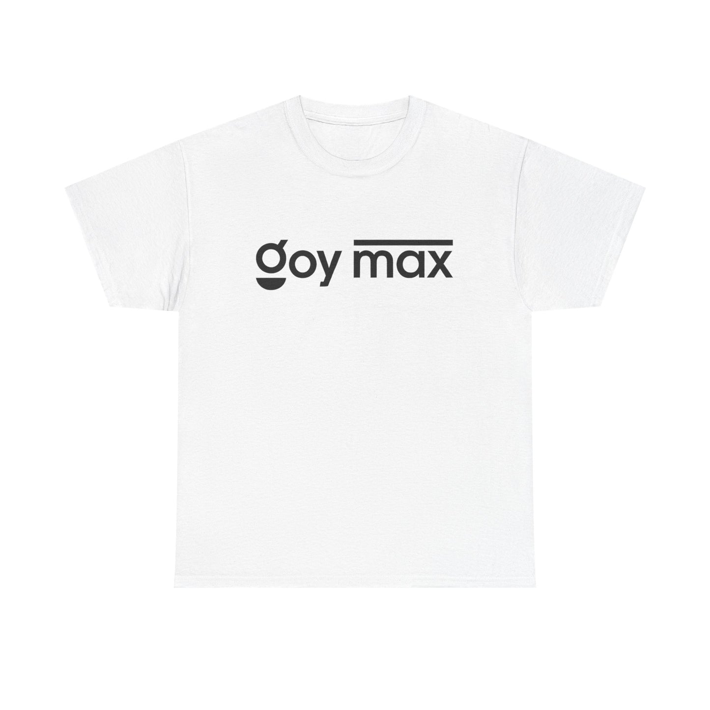 Goy Max Minimalist Logo Tee, Subtle Chest Text Shirt, Modern Typography Top, Clean Aesthetic Streetwear, Internet Meme Fashion