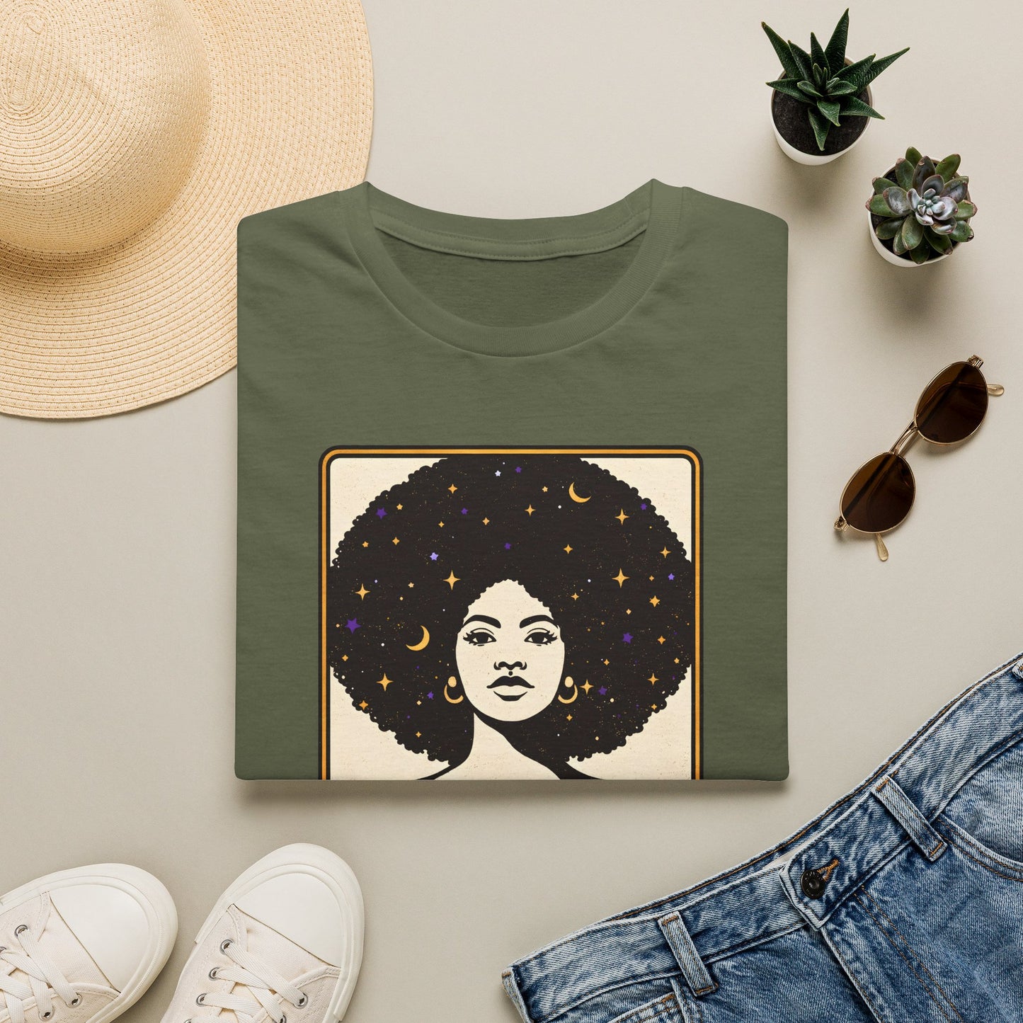 Embrace the Matriarchy T-Shirt | Retro Afro Woman Feminist Tee