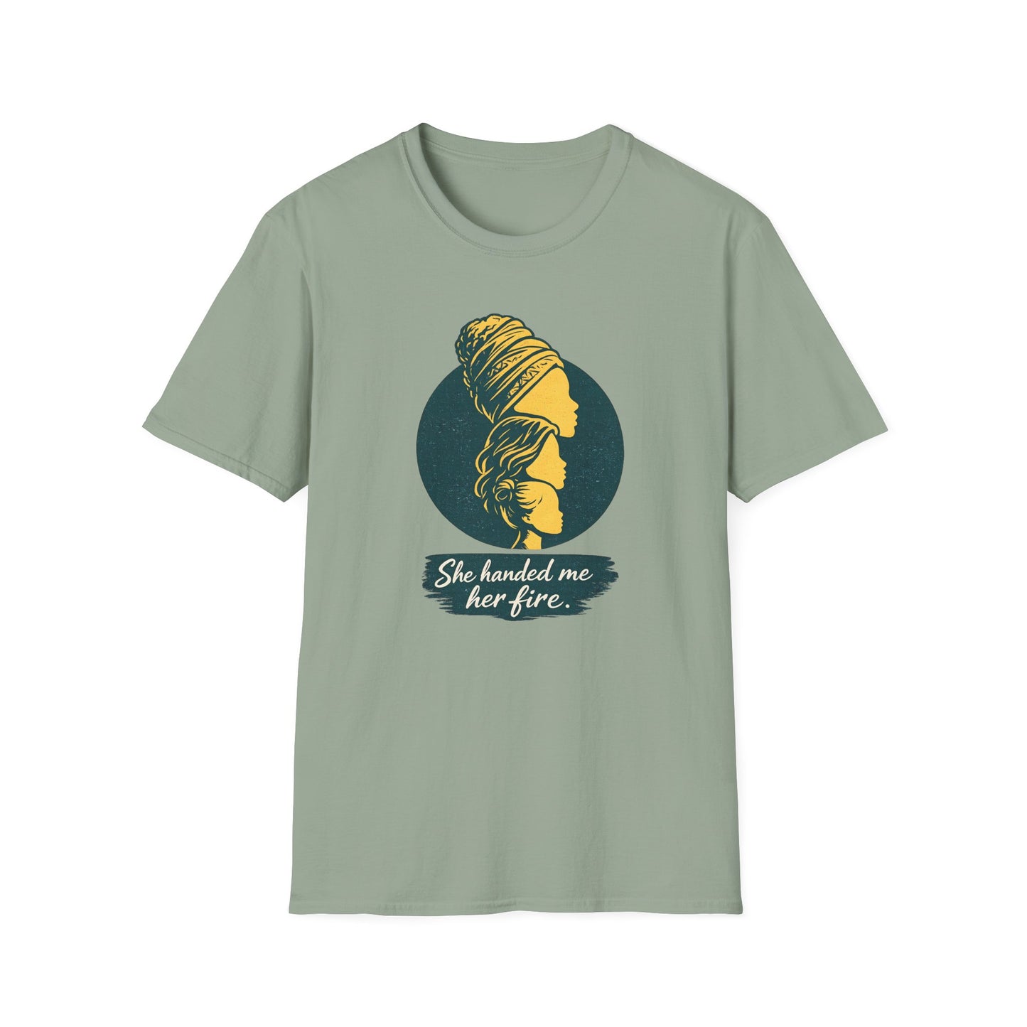 T-Shirt — 'She Handed Me Her Fire' Vintage Woman Portrait Tee