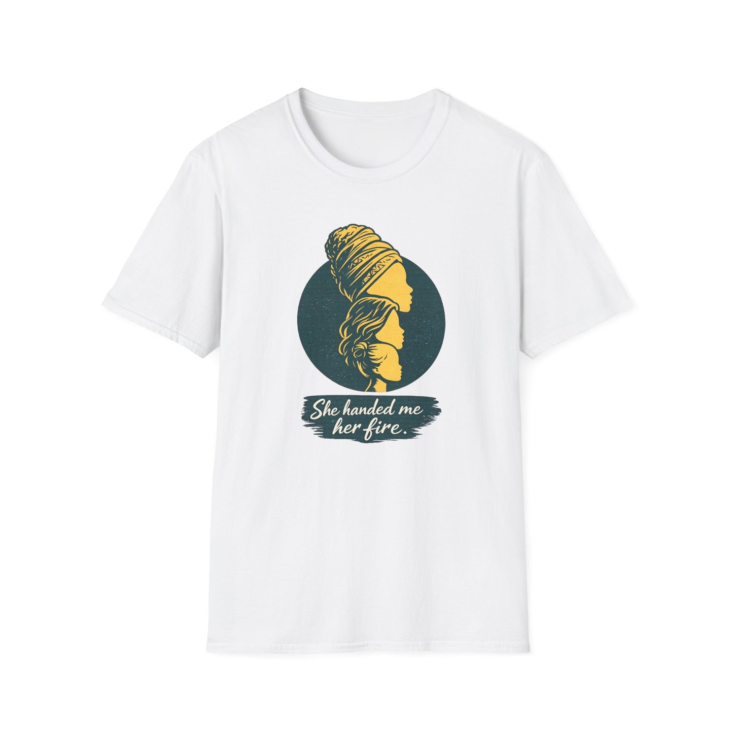 T-Shirt — 'She Handed Me Her Fire' Vintage Woman Portrait Tee