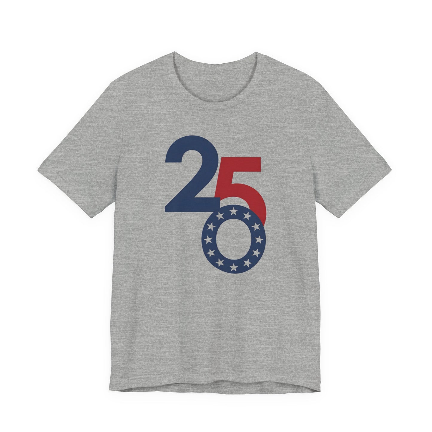 25th Anniversary Patriotic T-Shirt - Red White Blue Stars Tee
